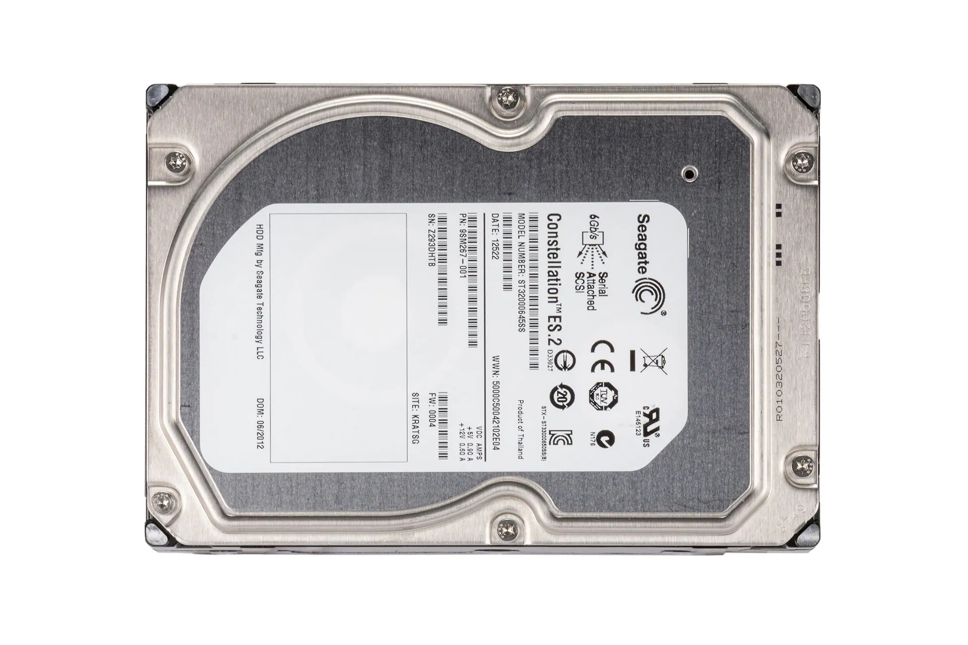Seagate 2TB 6G SAS HDD 7.2k, 3.5 Zoll LFF Festplatte für Server, ST32000645SS Seagate 2TB 6G SAS HDD 7.2k, 3.5 Zoll LFF Festplatte für Server, ST32000645SS