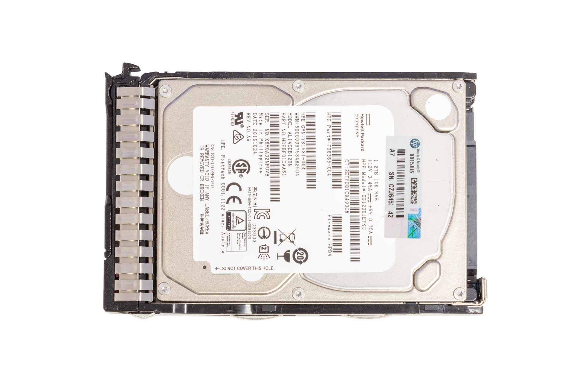 HPE HDD 1.2TB 12G SAS 10k 2.5" SC