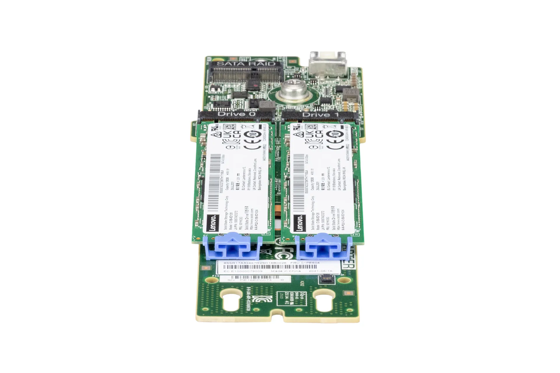 Lenovo ThinkSystem M.2 SATA 2-Bay RAID Enablement Kit, inkl. 2x Lenovo 128GB M.2 SSD SATA Lenovo ThinkSystem M.2 SATA 2-Bay RAID Enablement Kit, inkl. 2x Lenovo 128GB M.2 SSD SATA
