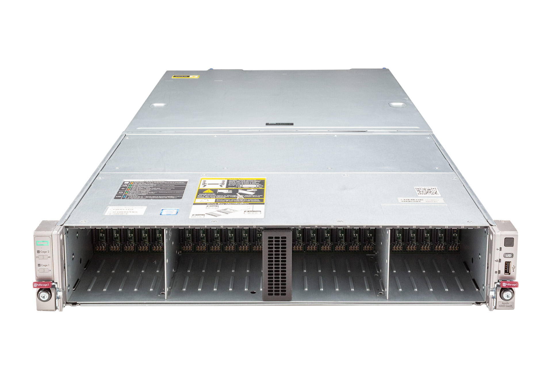 HPE Apollo 4200 XL420 Gen9 Rack Server, 1x E5-2680v4 2.40GHz, 14-Core, noRAM, 48xSFF, P840ar/2GB