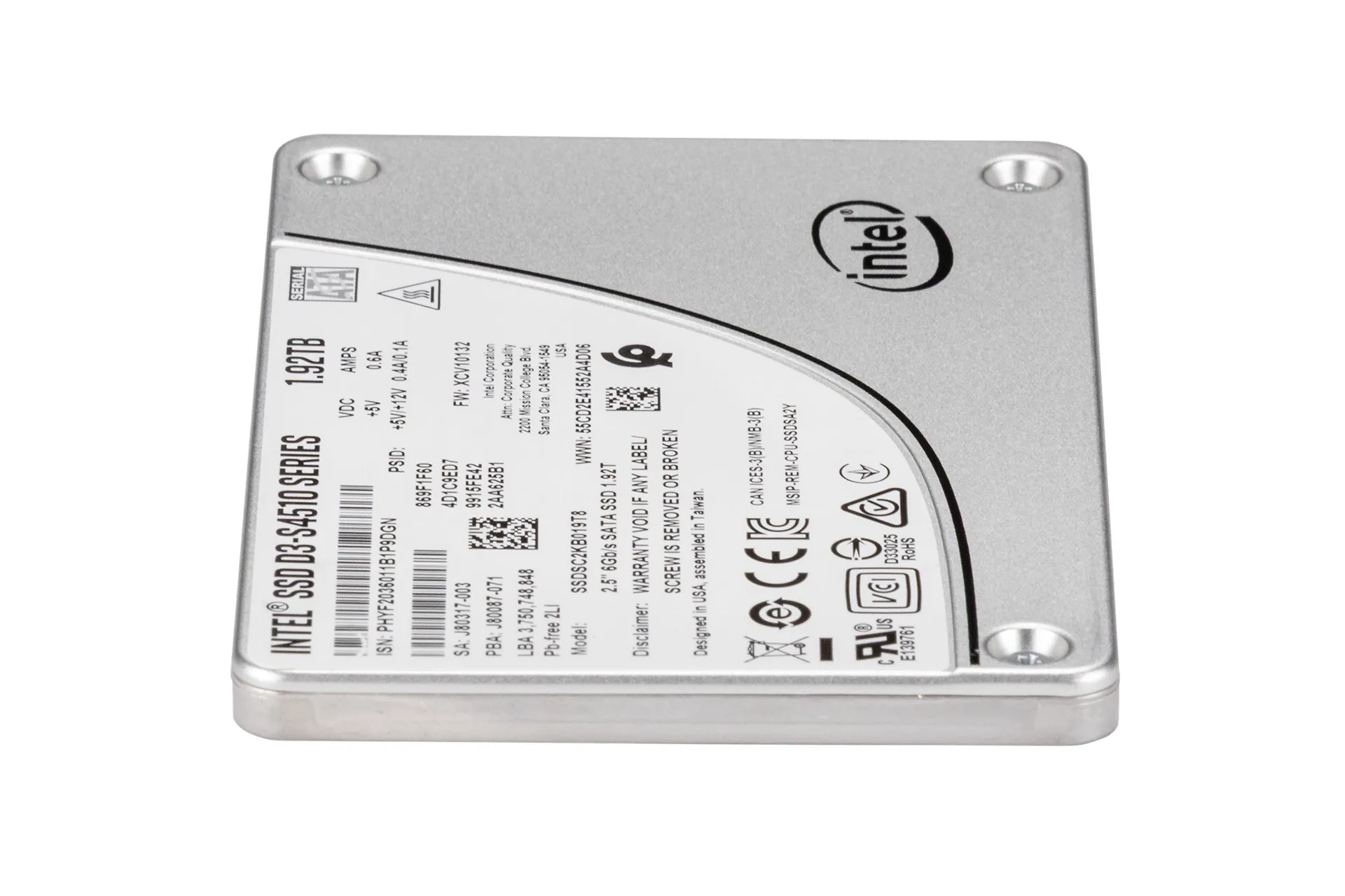 Intel 1.92TB 6G SATA SSD, 2.5 Zoll SFF Festplatte für Server, D3-S4510 Series Intel 1.92TB 6G SATA SSD, 2.5 Zoll SFF Festplatte für Server, D3-S4510 Series