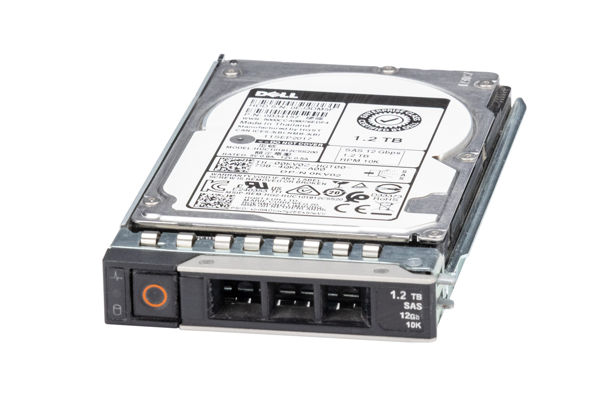 Dell 1.2TB 12G SAS HDD 10k, 2.5 Zoll SFF Festplatte für Server, inkl. Tray 0DXD9H
