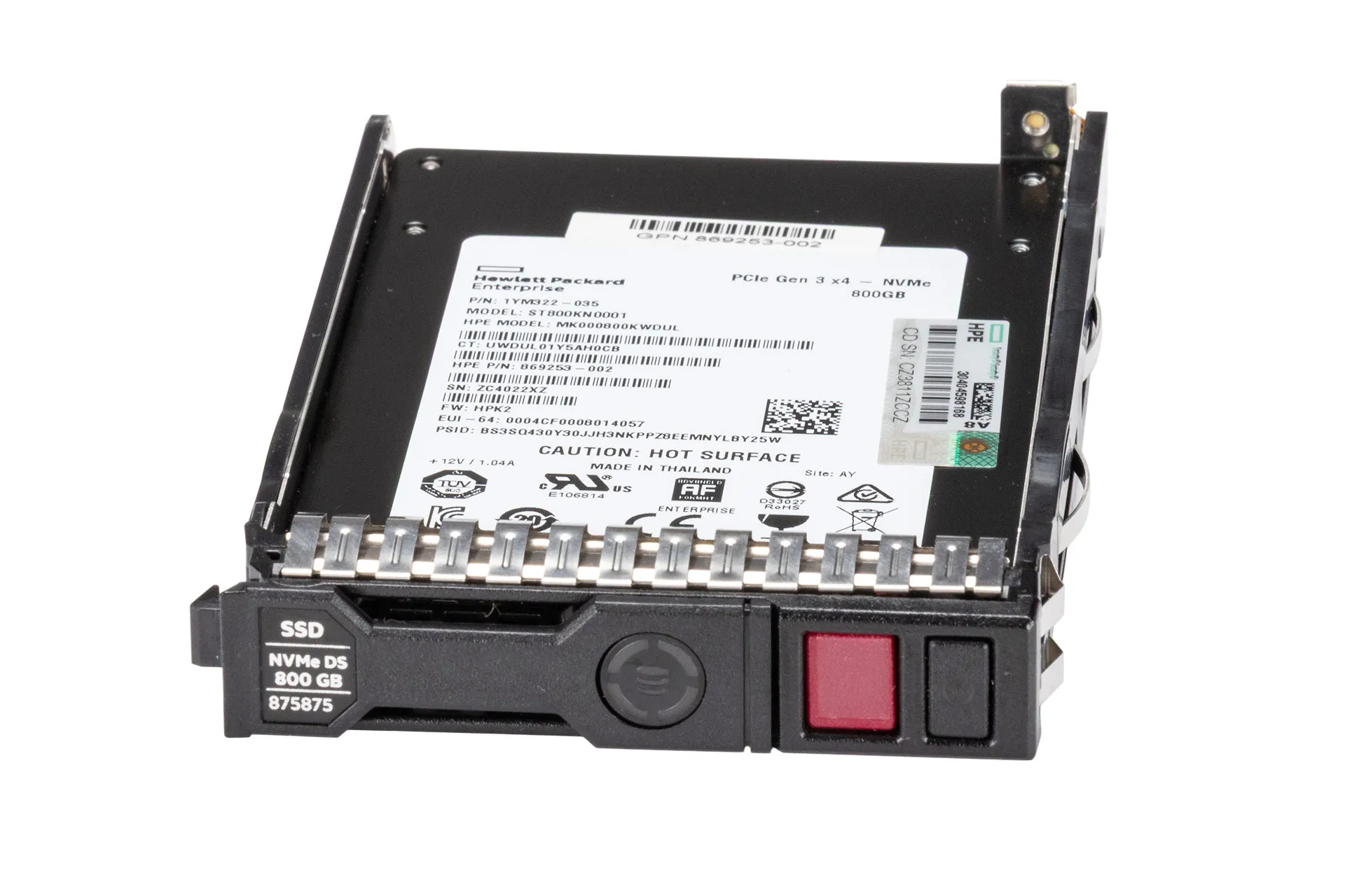 HPE 800GB U.2 NVMe 3.0 X4 SSD, 2.5 Zoll SFF Festplatte für Server, MU HPE 800GB U.2 NVMe 3.0 X4 SSD, 2.5 Zoll SFF Festplatte für Server, MU