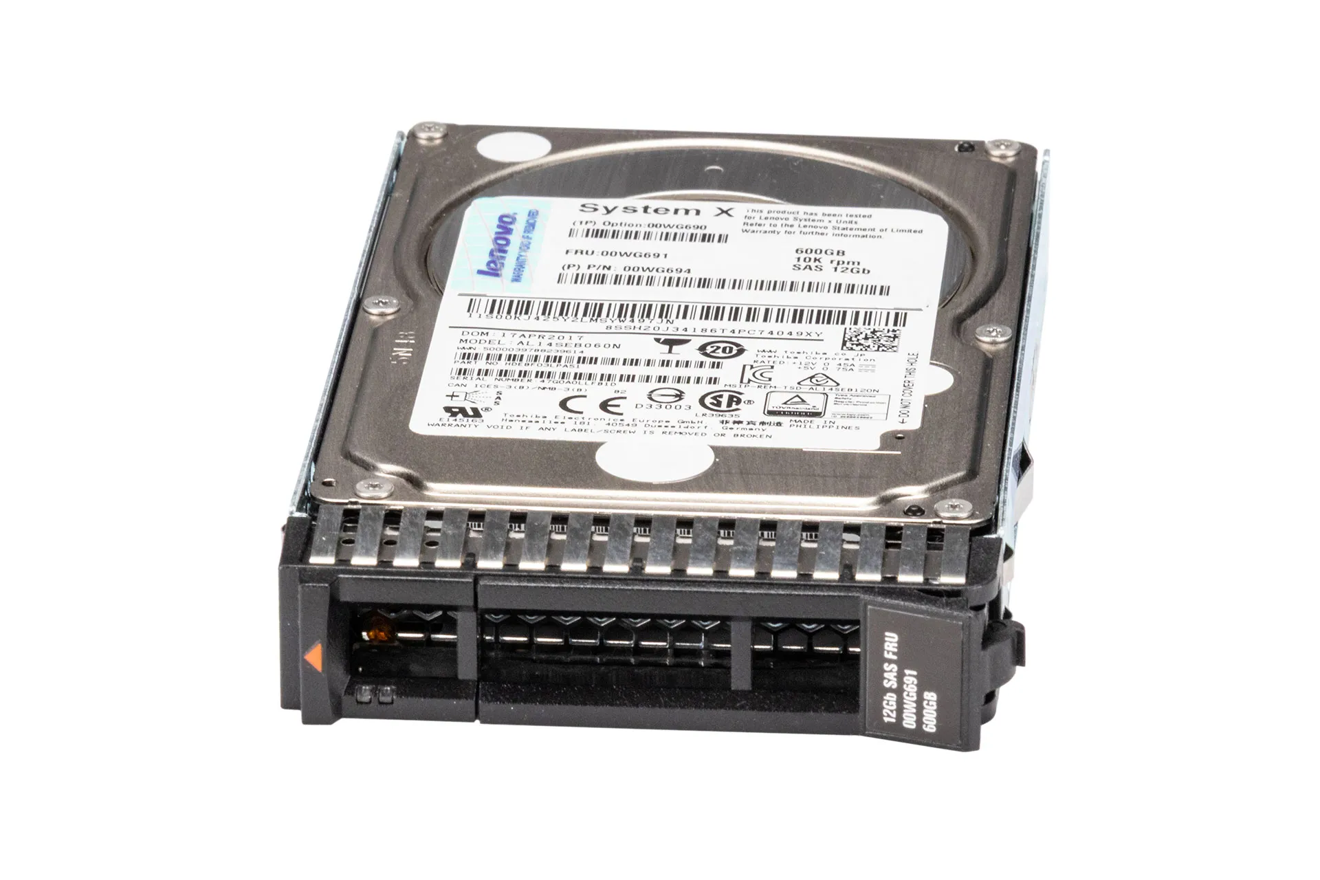 Lenovo 600GB 12G SAS HDD 10k, 2.5 Zoll SFF Festplatte für Server, G3HS, für System xM5/M6 Lenovo 600GB 12G SAS HDD 10k, 2.5 Zoll SFF Festplatte für Server, G3HS, für System xM5/M6