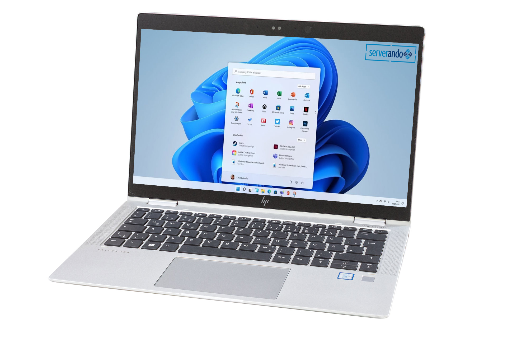 HP Elitebook x360 1030 G3 Conv, i7-8650U 1.90GHz, 4-Core, 16GB PC3, 512GB NVMe SSD, 13.3 Zoll, Win11Pro