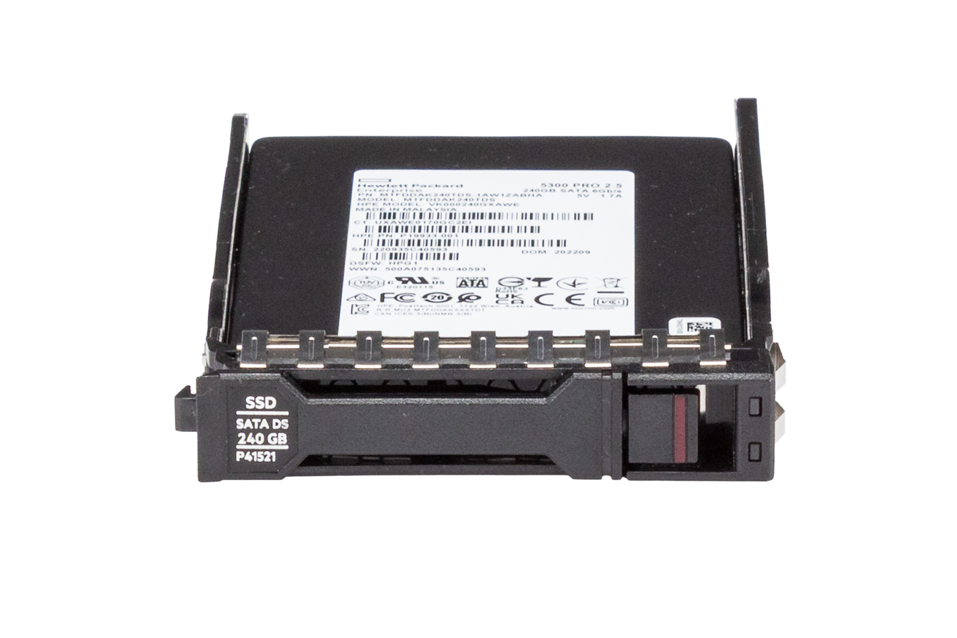 HPE 240GB 6G SATA SSD, 2.5 Zoll SFF Festplatte für Server