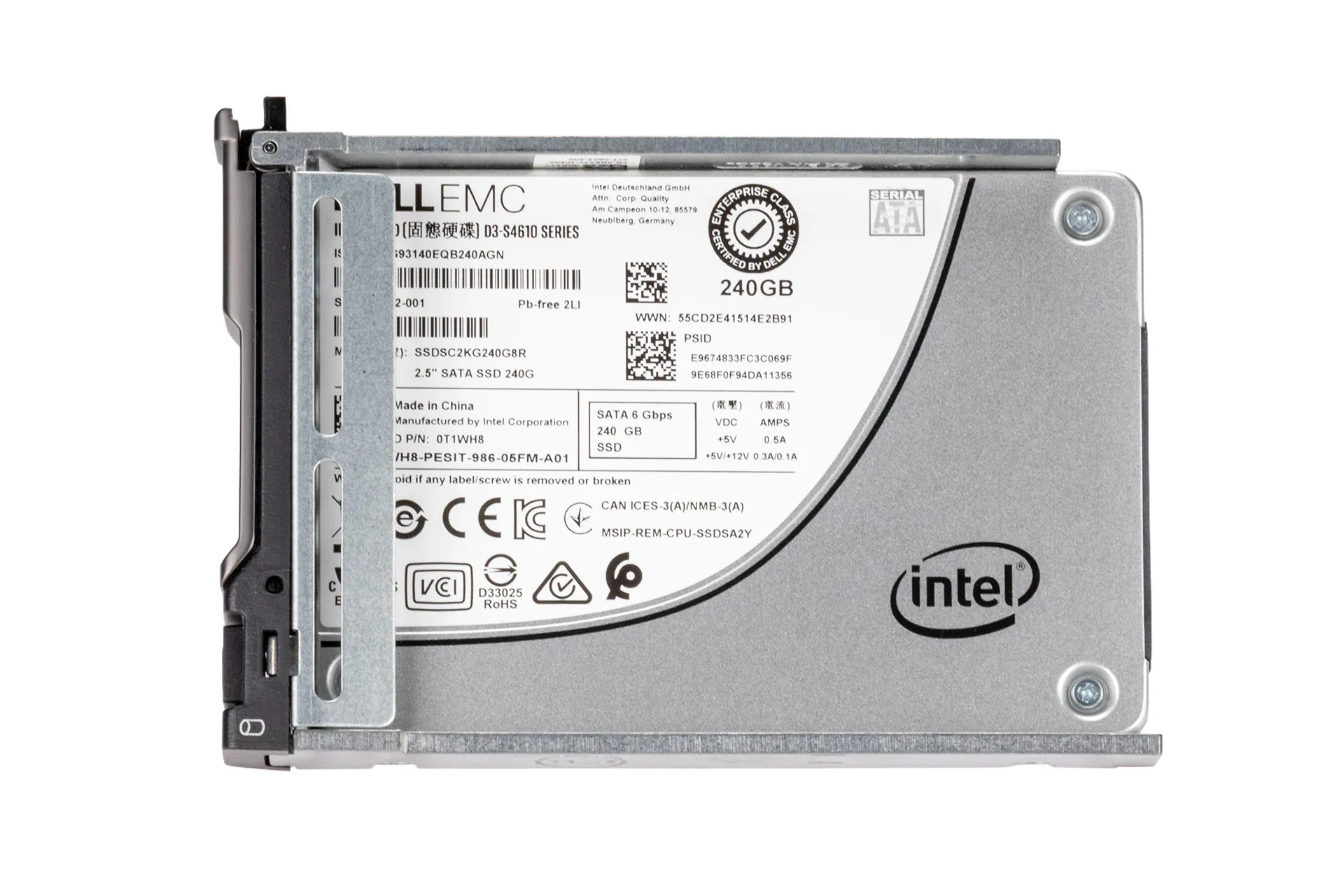 Dell 240GB 6G SATA SSD, 2.5 Zoll SFF Festplatte für Server