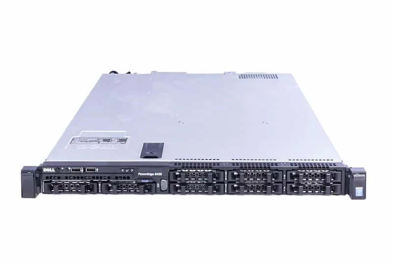 DELL R430, 2x E5-2630v3@2.40GHz, 8-Core, 8GB PC4-2133P (1x8), 8xSFF, PERC H330mini, 2x550W