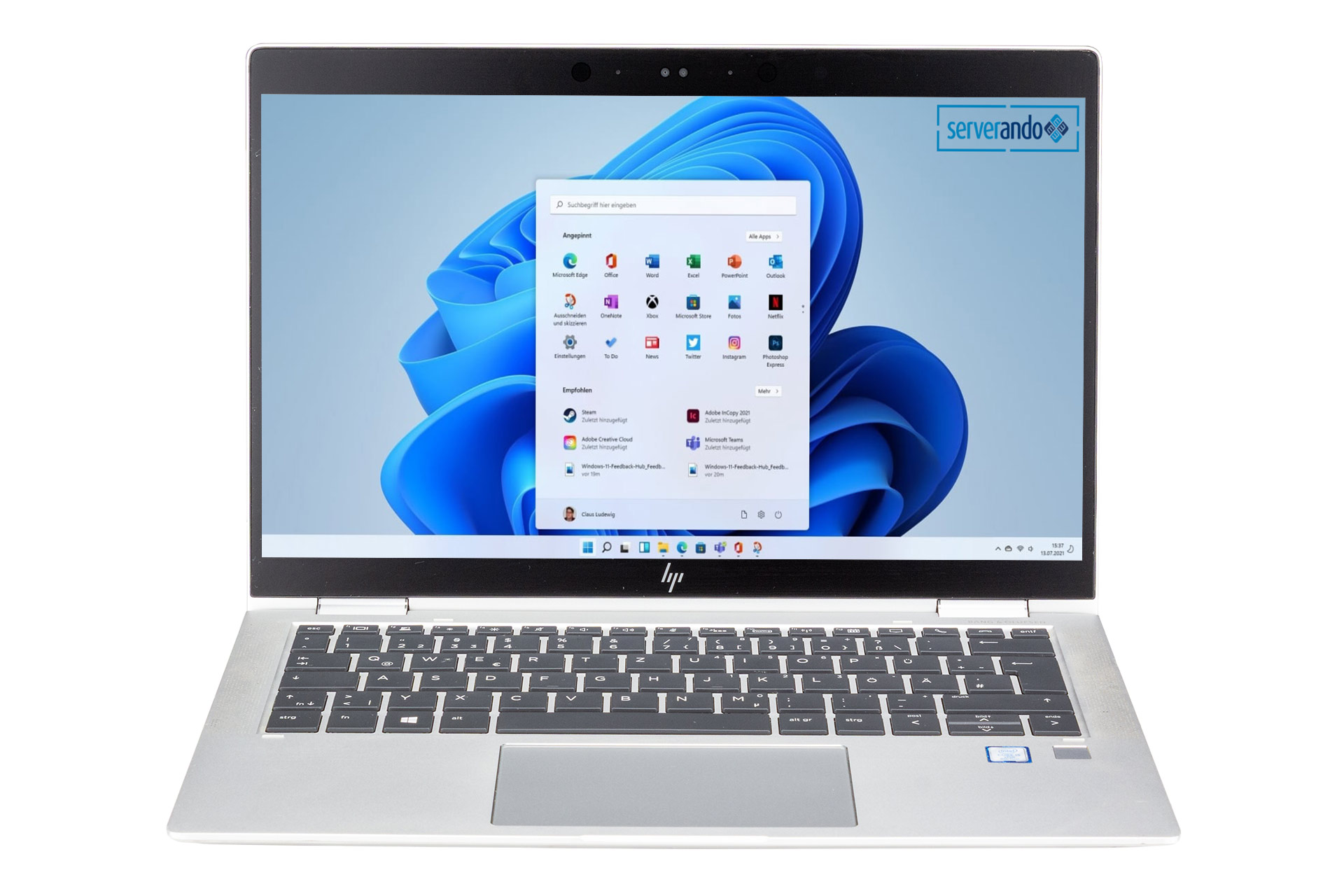 HP Elitebook x360 1030 G3 Conv, i5-8350U 1.70GHz, 4-Core, 8GB DDR3, 256GB NVMe SSD, 13.3 Zoll, Win11Pro