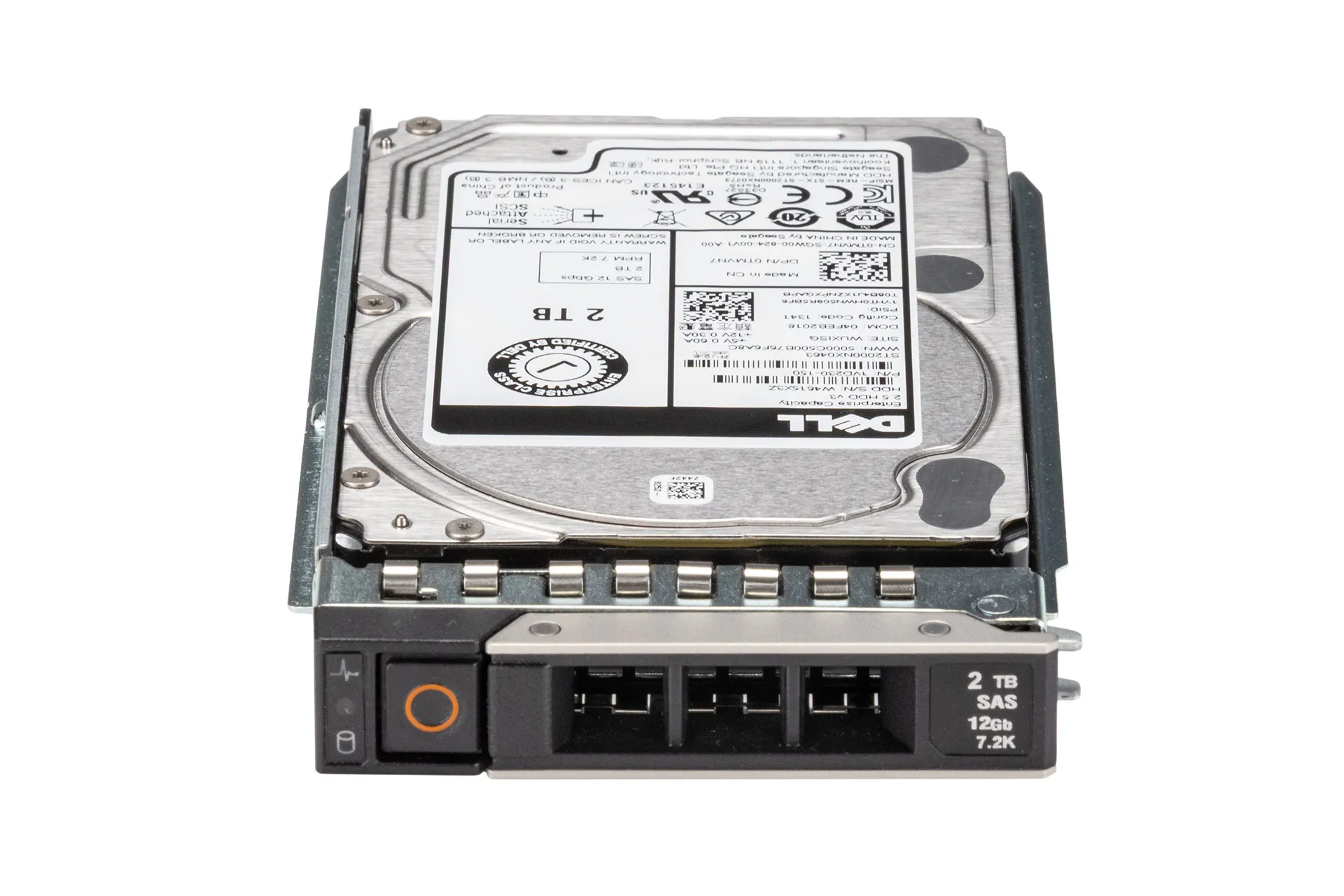 Dell 2TB 12G SAS HDD 7.2k, 2.5 Zoll SFF Festplatte für Server, inkl. Rahmen 0DXD9H