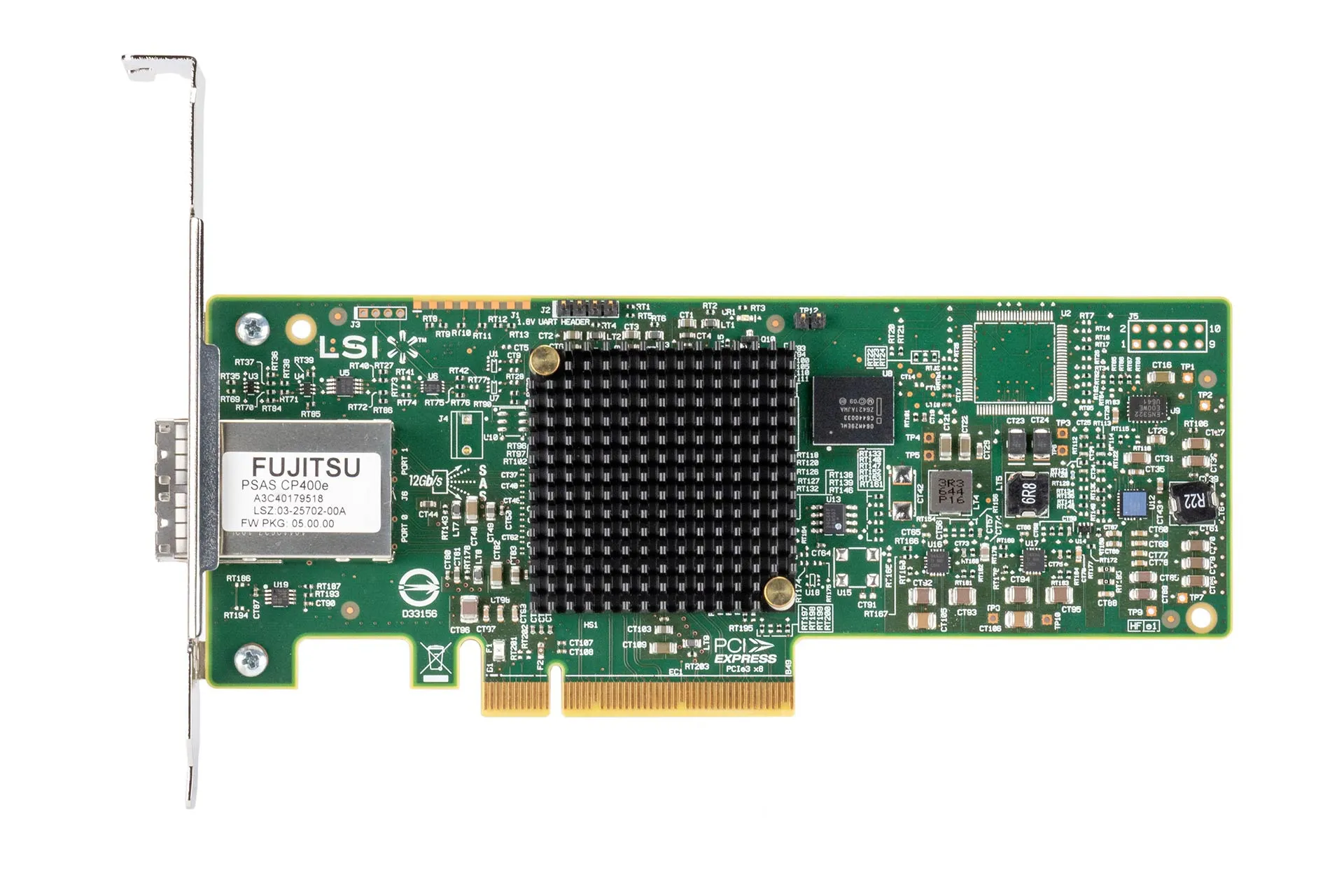 Fujitsu PSAS CP400e 12G Host Bus Adapter Mini-SAS HD SFF-8644 Dual Port PCIe HBA