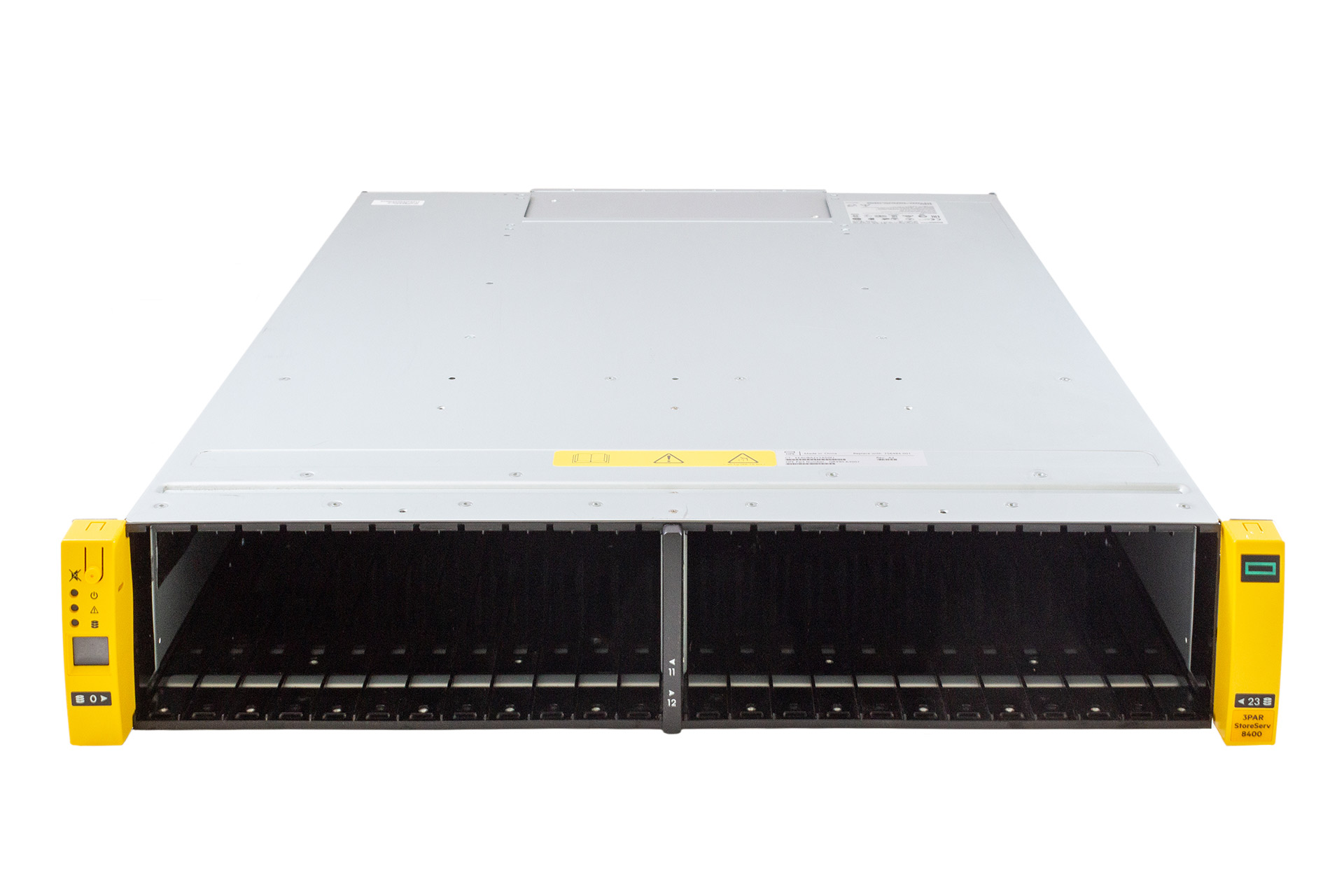 HPE 3PAR StorServ 8400 2-Node Storage Base, 2x SAS-12/FC-16/10GbE/PCI NodeModule, 24xSFF, 2x764W PSU