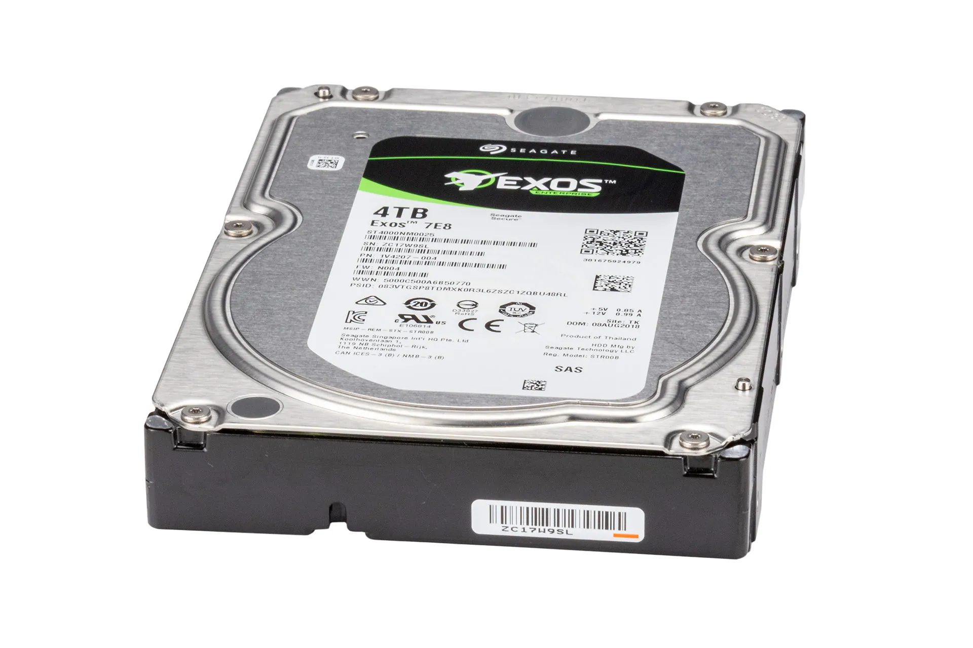 Seagate 4TB 12G SAS HDD 7.2k, 3.5 Zoll LFF Festplatte für Server, EXOS-7E8, 128MB Cache Seagate 4TB 12G SAS HDD 7.2k, 3.5 Zoll LFF Festplatte für Server, EXOS-7E8, 128MB Cache
