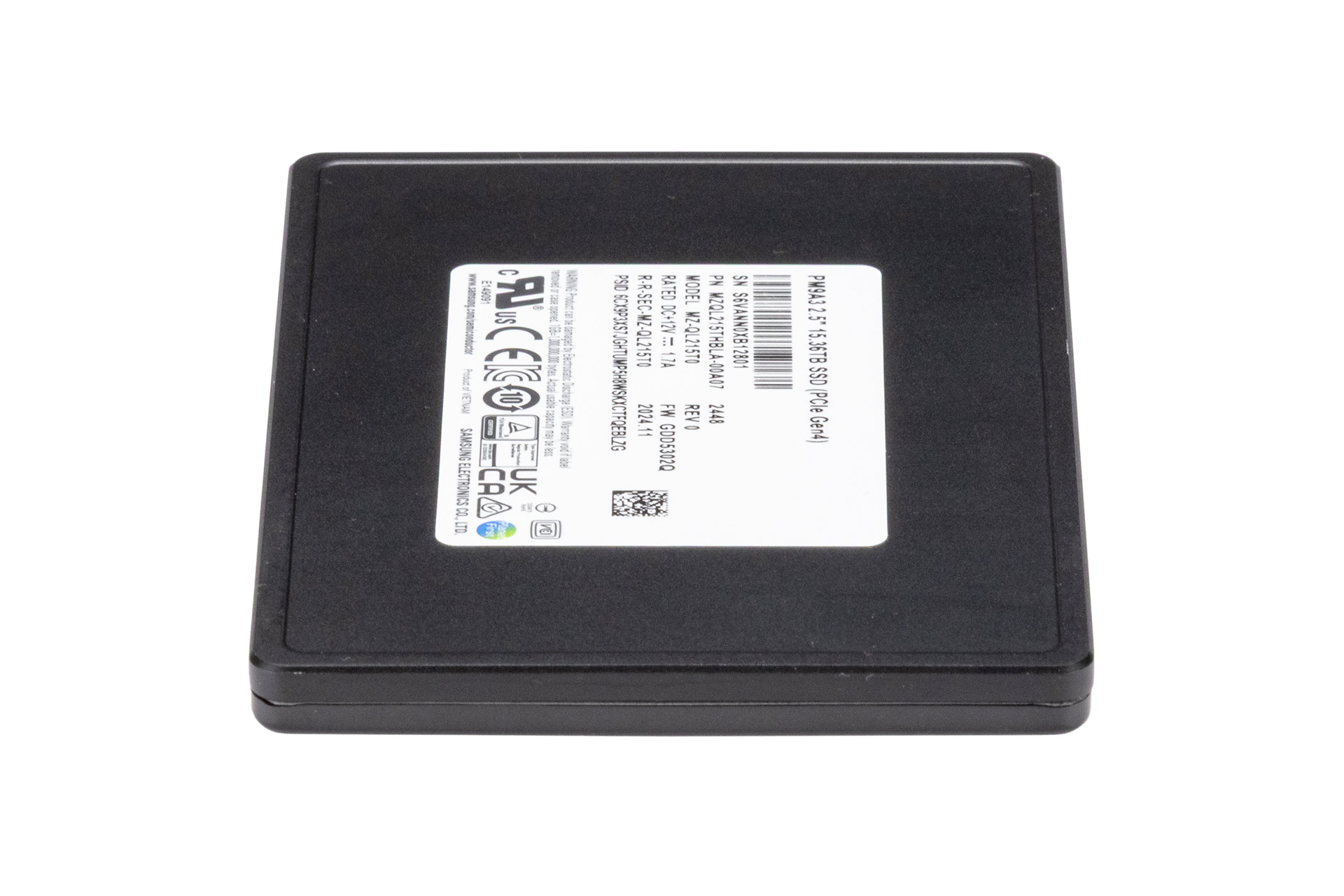 Samsung 15.36TB PCIe 4.0 U2 NVMe SSD, 2.5 Zoll SFF Festplatte für Server