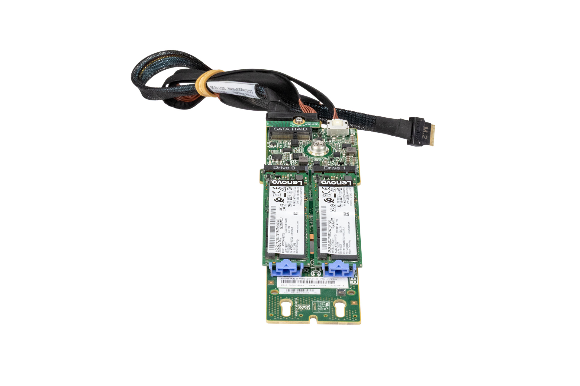 Lenovo PCIe Riser Kit M.2 SATA 2-Bay RAID Enablement Kit, inkl. 2x Lenovo 480GB M.2 SSD SATA