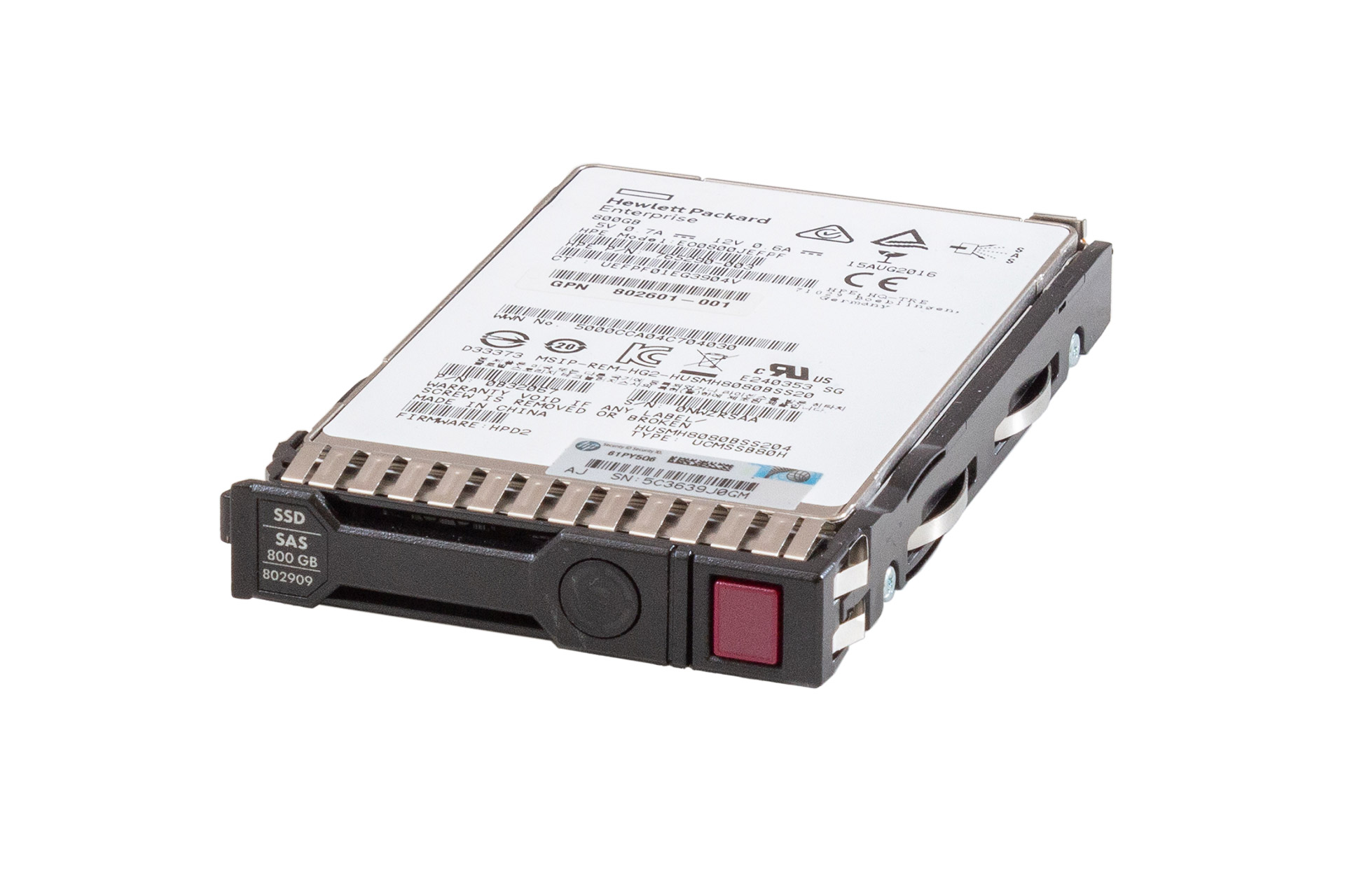 HPE SSD 800GB 12G SAS 2.5" WI SC