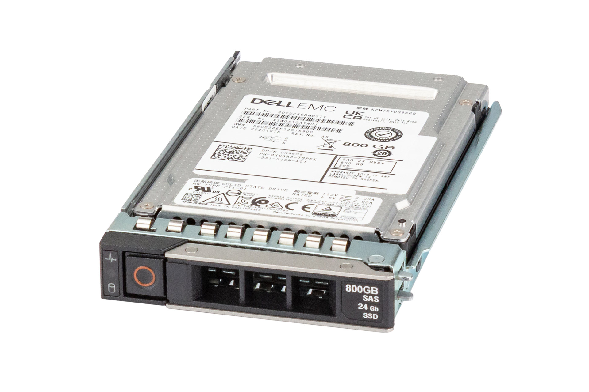 Dell 800GB 24G SAS SSD, 2.5 Zoll SFF