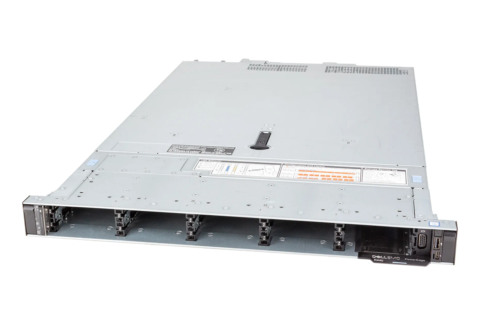Dell PowerEdge R440 Rack Server 1x Silver 4110 2.10GHz 8-Core, noRAM, 10xSFF, H730P Dell PowerEdge R440 Rack Server 1x Silver 4110 2.10GHz 8-Core, noRAM, 10xSFF, H730P
