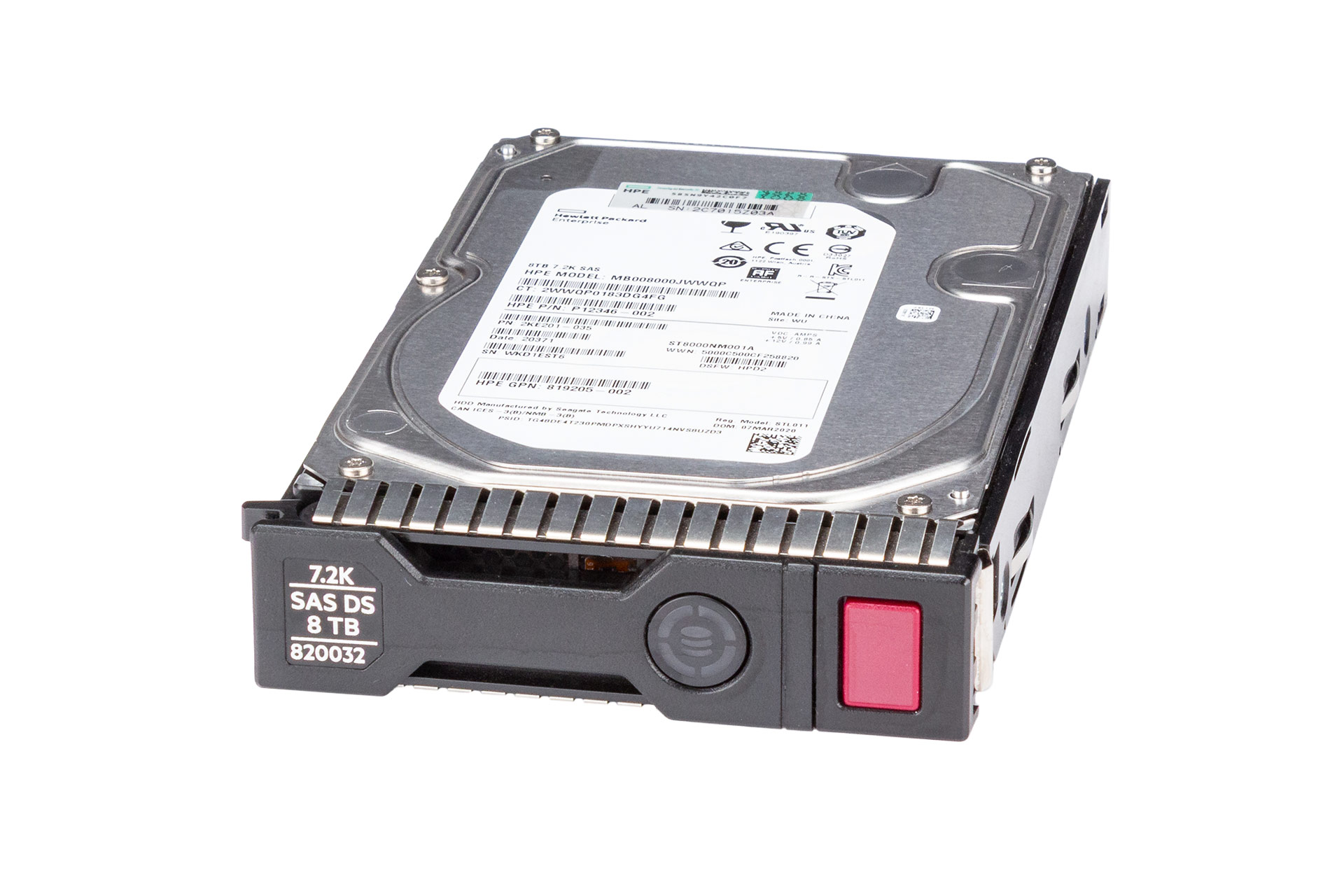 HPE 8?TB 12?G SAS 7.2?K LFF 512e LP MDL HDD