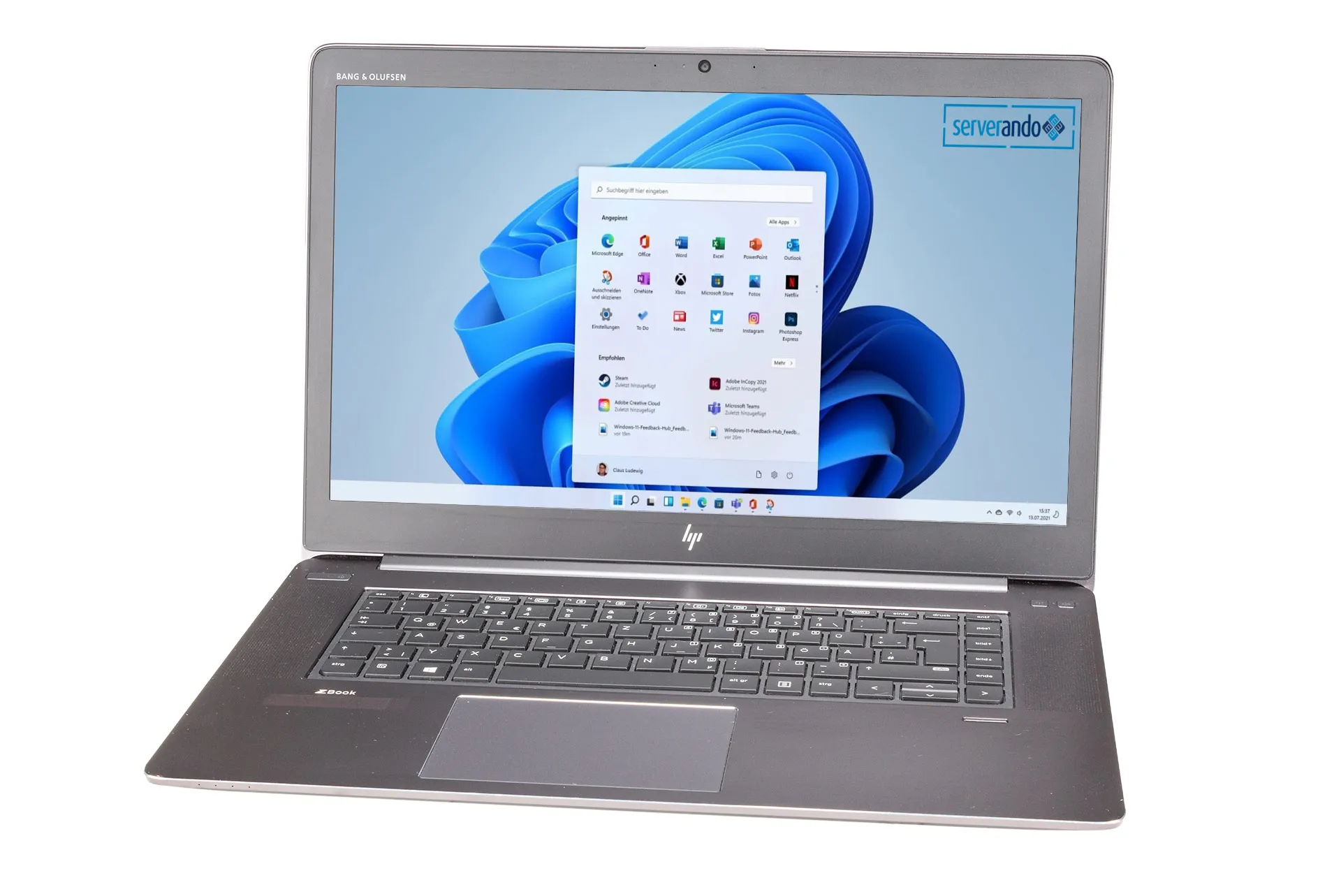 HP ZBook Studio G4 MWS, i7-7820HQ 2.9GHz 4-Core, 32GB DDR4, 256GB + 512GB NVMe SSD, 15.6 Zoll, Win11Pro, B-Ware