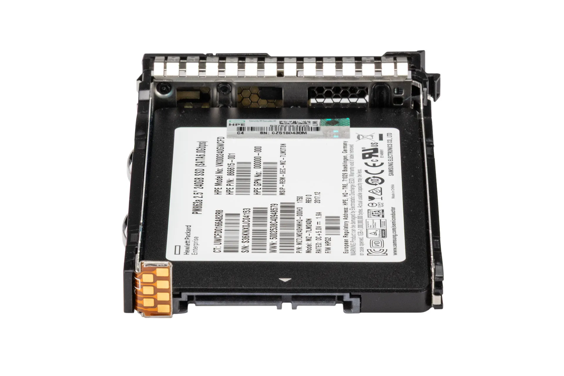 HPE 240GB 6G SATA SSD, 2.5 Zoll SFF Festplatte für Server, SC RI DS