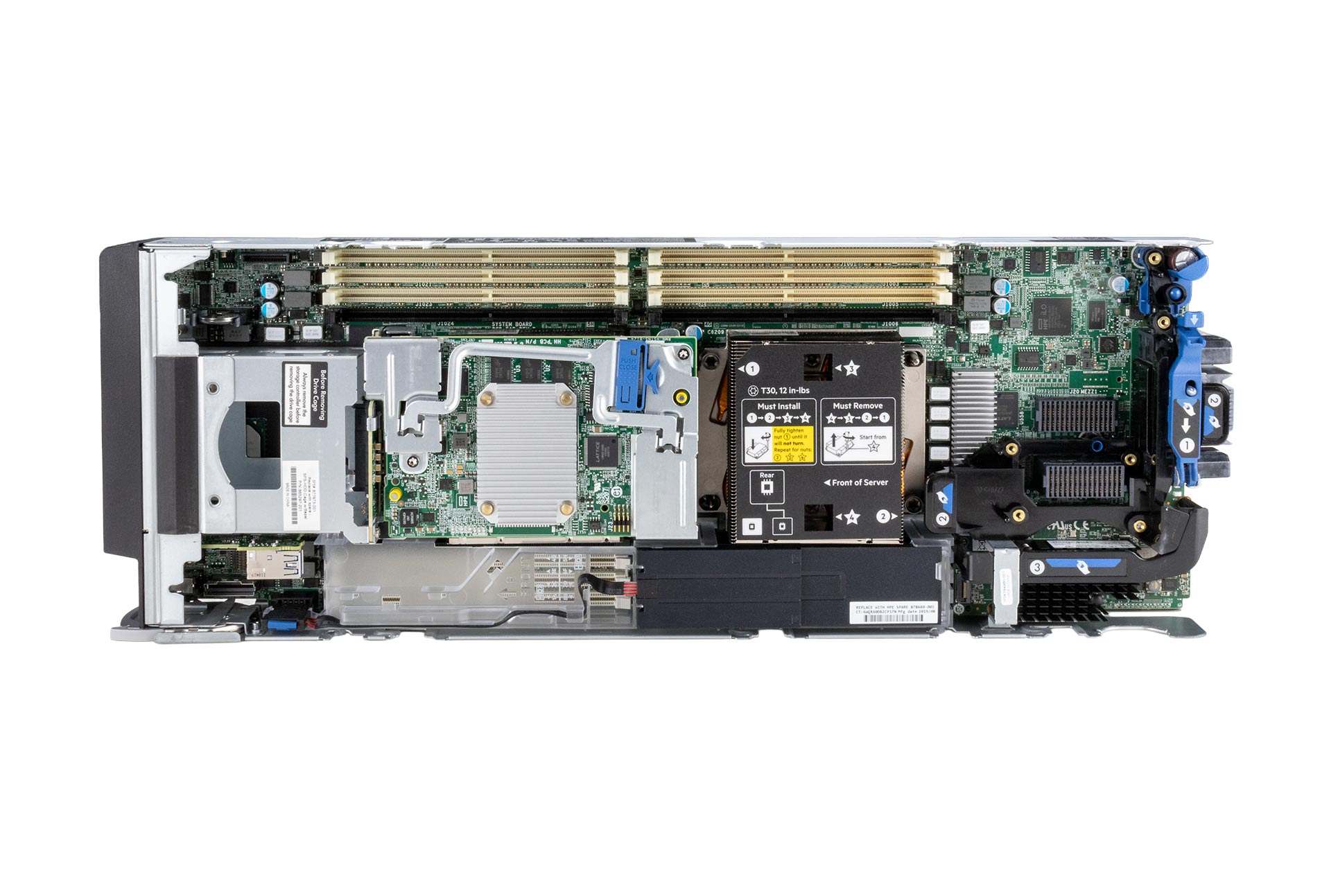 HPE ProLiant BL460c Gen10 Server Blade, 2x Gold 6136 3.0GHz, 12-Core, noRAM, P204i-b/1G/Batt., 650FLB