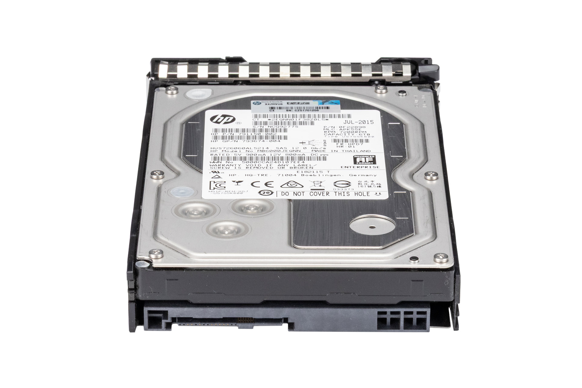 HPE 6TB 12G SAS HDD 7.2k, 3.5 Zoll LFF Storage Festplatte für StoreVirtual, 512n MDL