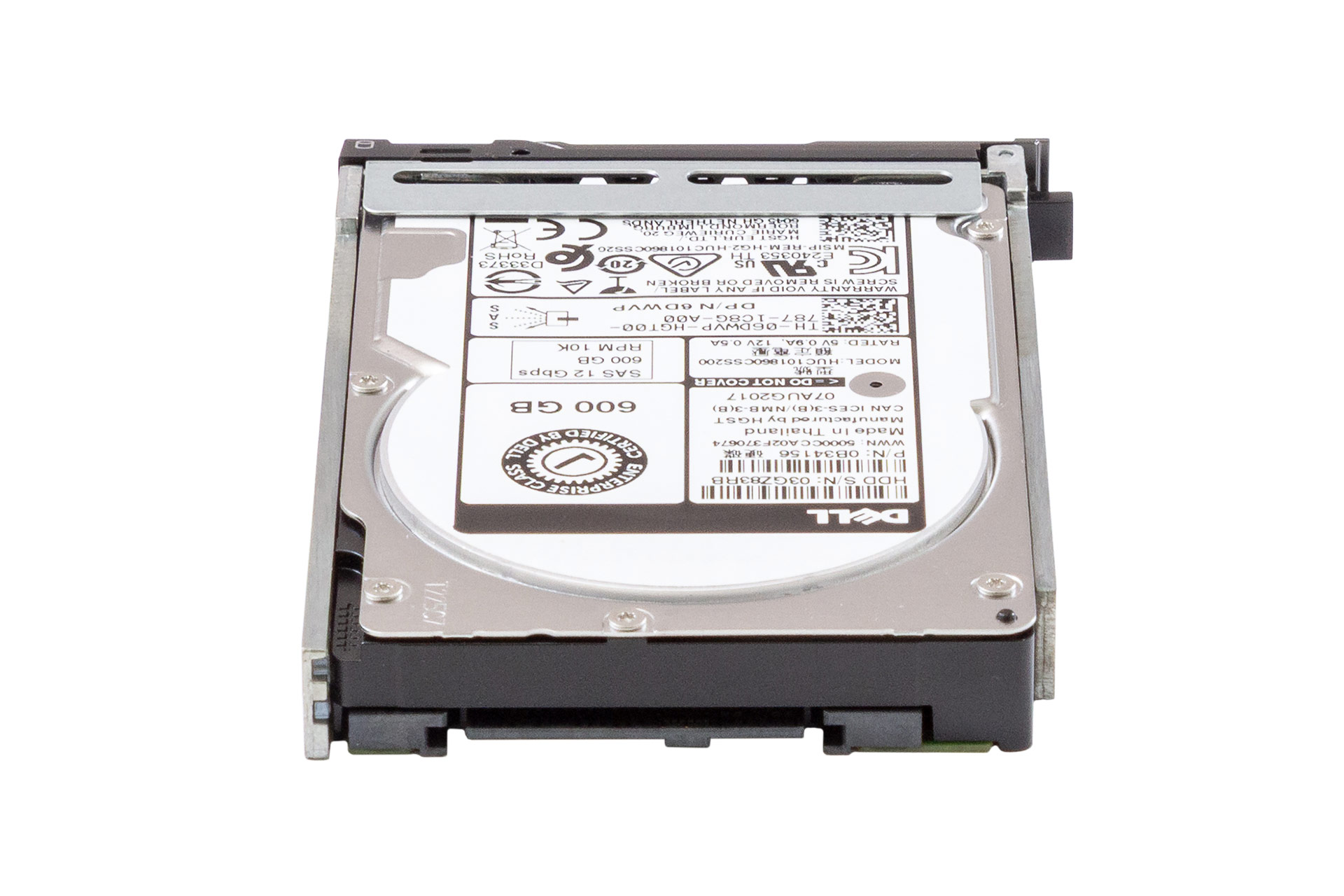 DELL HDD 600GB 12G SAS 10k 2.5" SFF Festplatte, inkl. Carrier 0NR7Y(M5xx/M6xx)