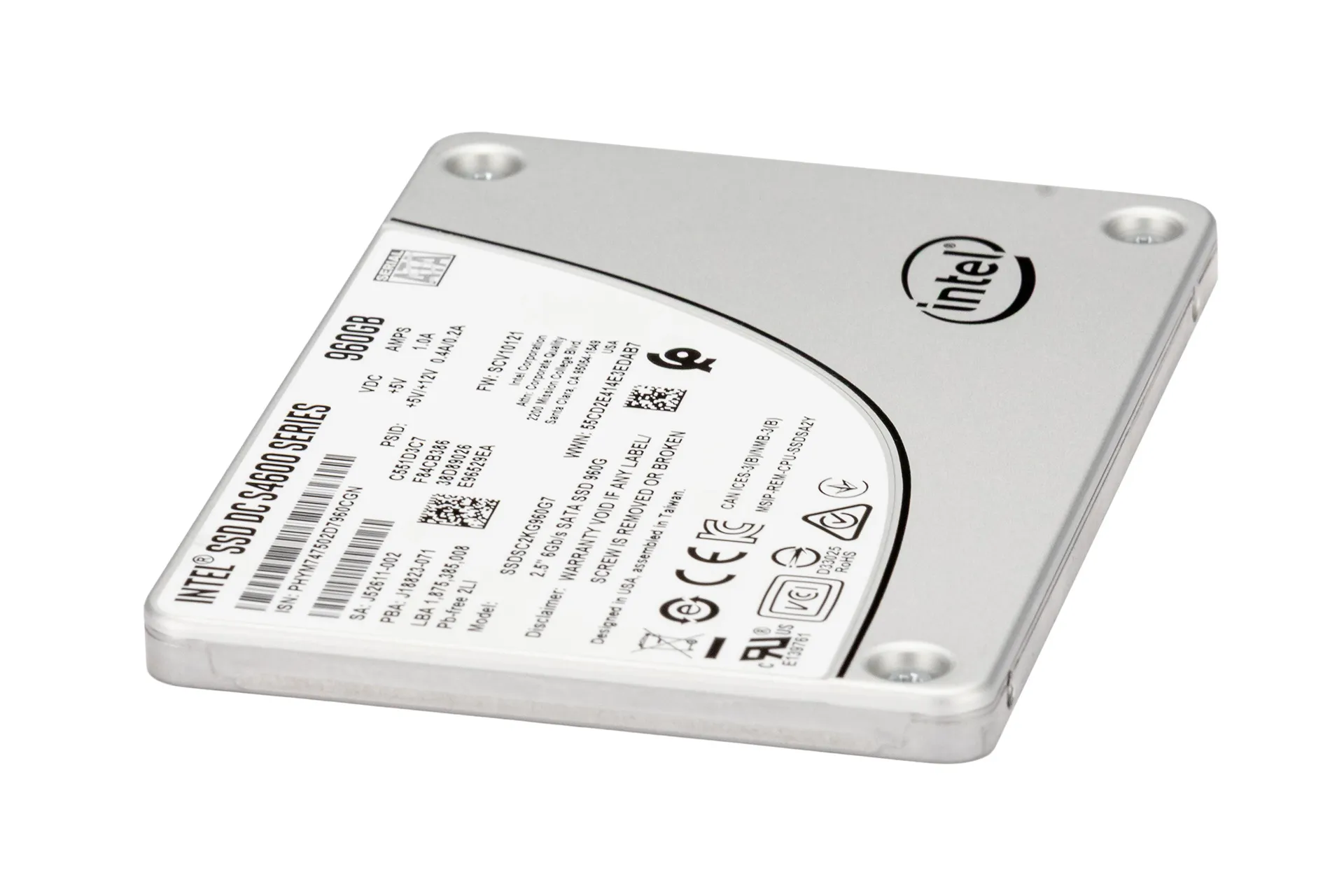 Intel 960GB 6G SATA SSD, 2.5 Zoll SFF Festplatte für Server, DC-S4600 Series