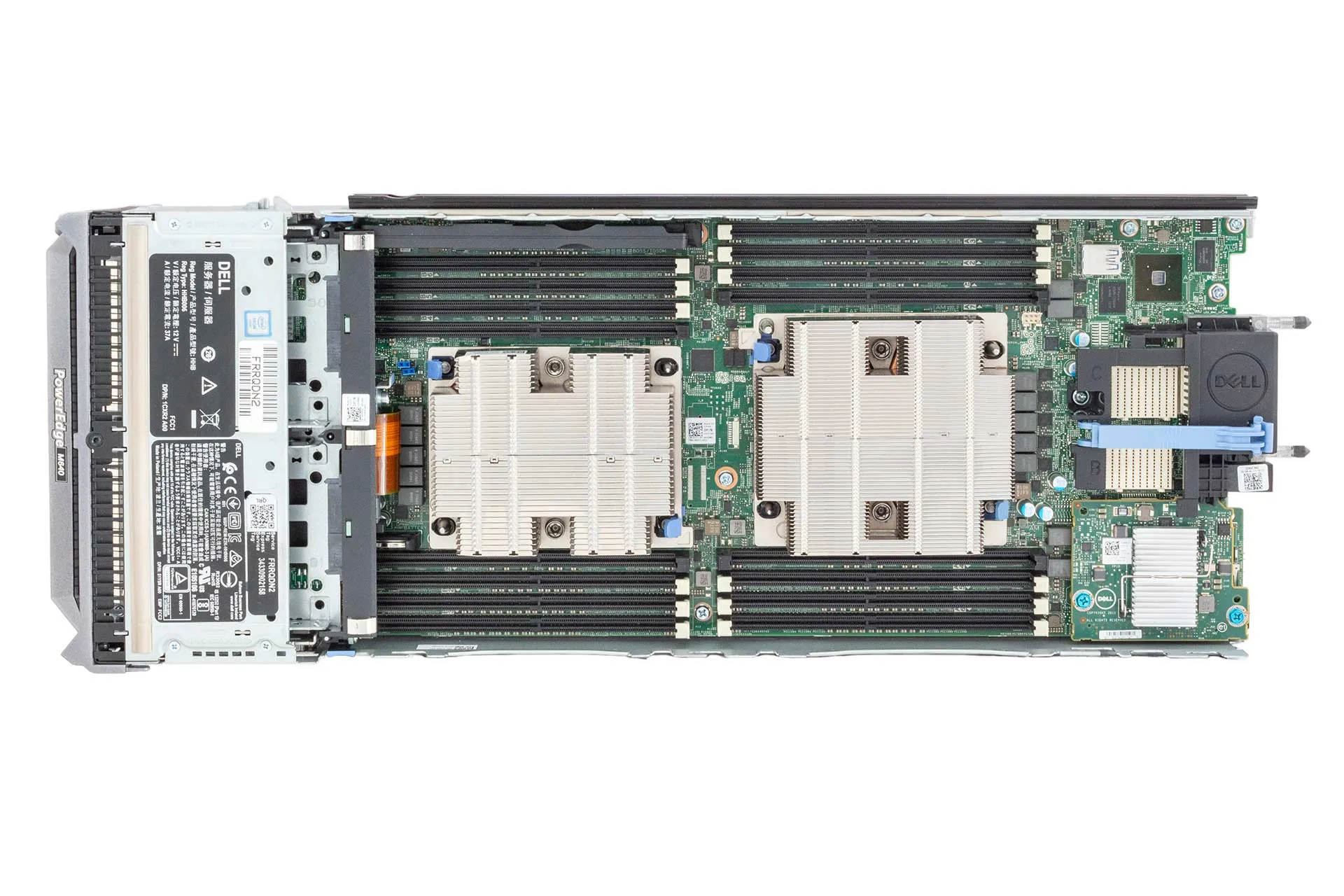 Dell M640 Blade Server CTO (Chassis, Board, Backpl, 2xHeatsink, 1xRaid-H330-Mini, BCM57810-10GbE-DP)