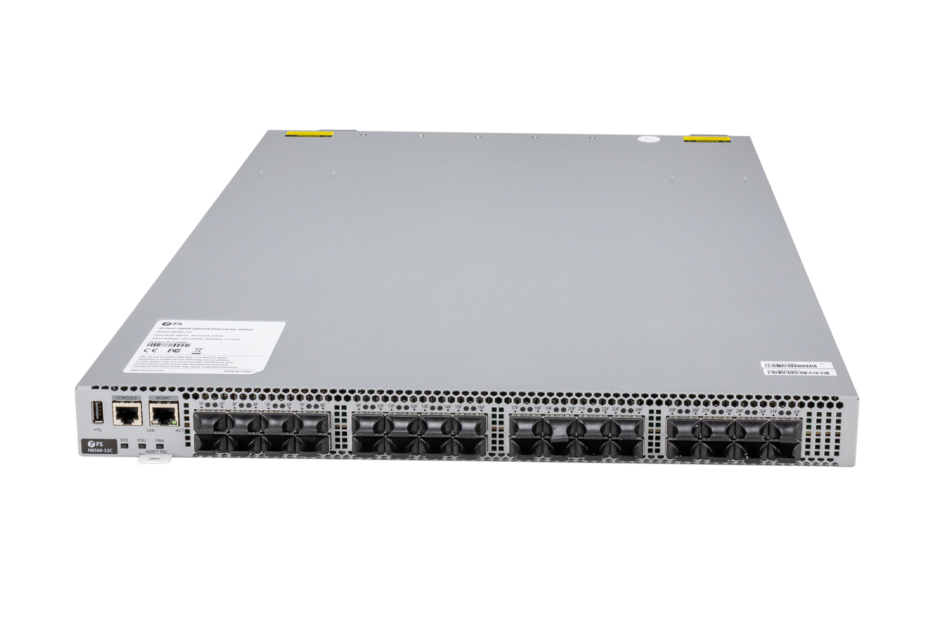FS N8560-32C ToR Switch, 32x 100GbE QSFP28