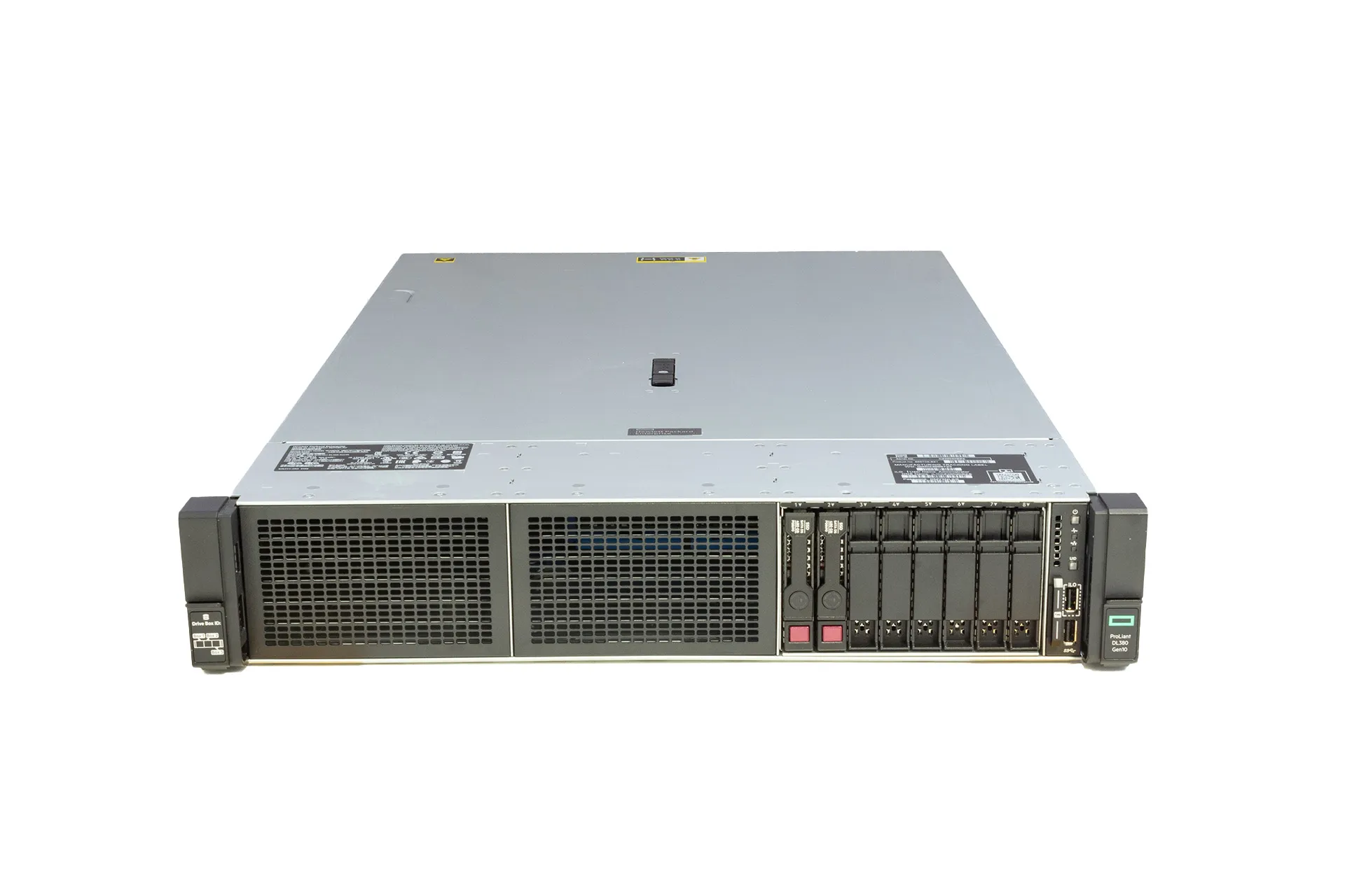 HPE ProLiant DL380 Gen10 Rack Server, 1x Silver 4208 2.10GHz, 8-Core, noRAM, 8xSFF, P816i-a 868703-B21 MM 1CPU 2SSD front