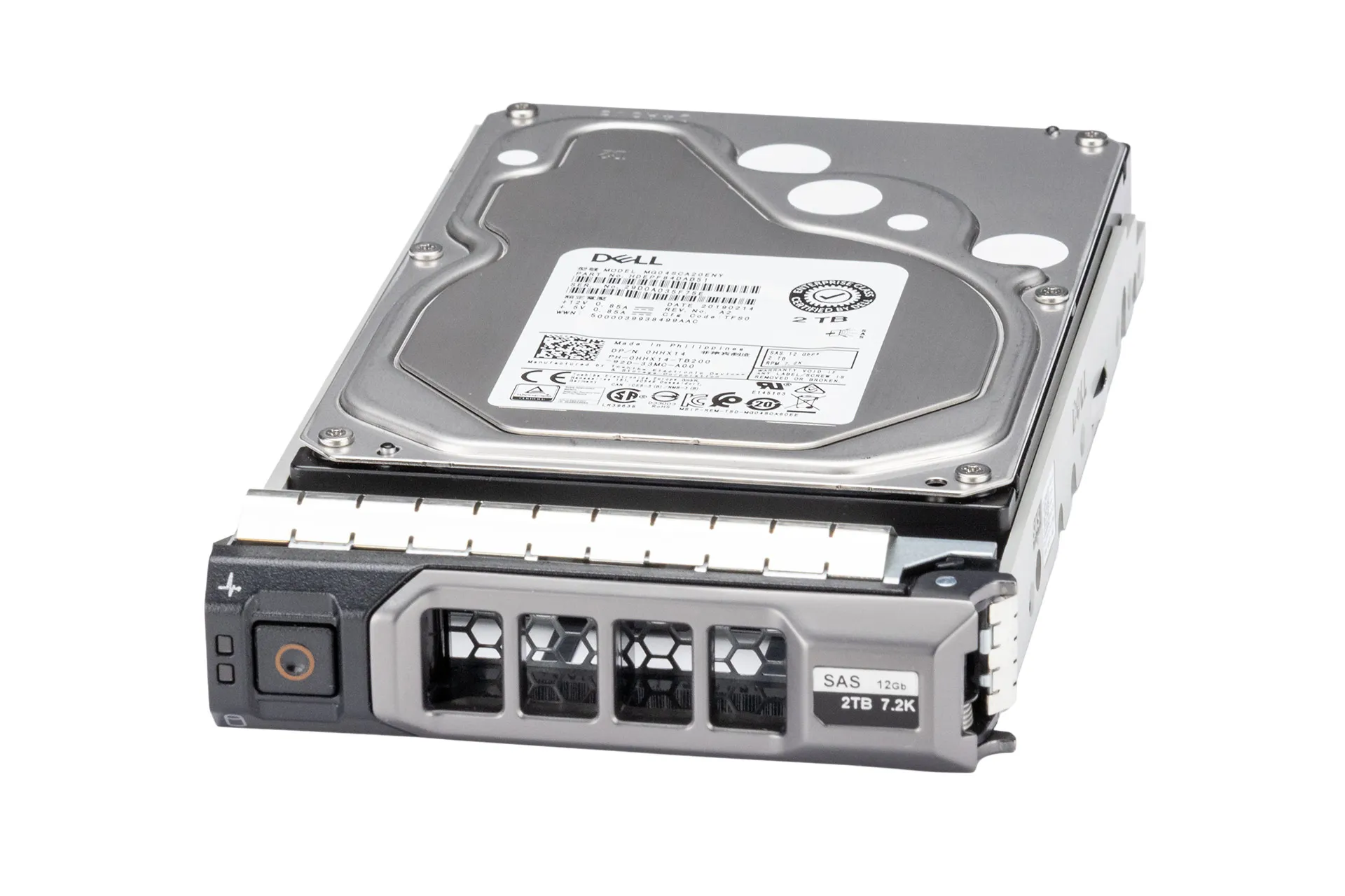 Dell 2TB 6G SAS HDD 7.2k, 3.5 Zoll LFF, MG04SCA20ENY, Festplatte für Server