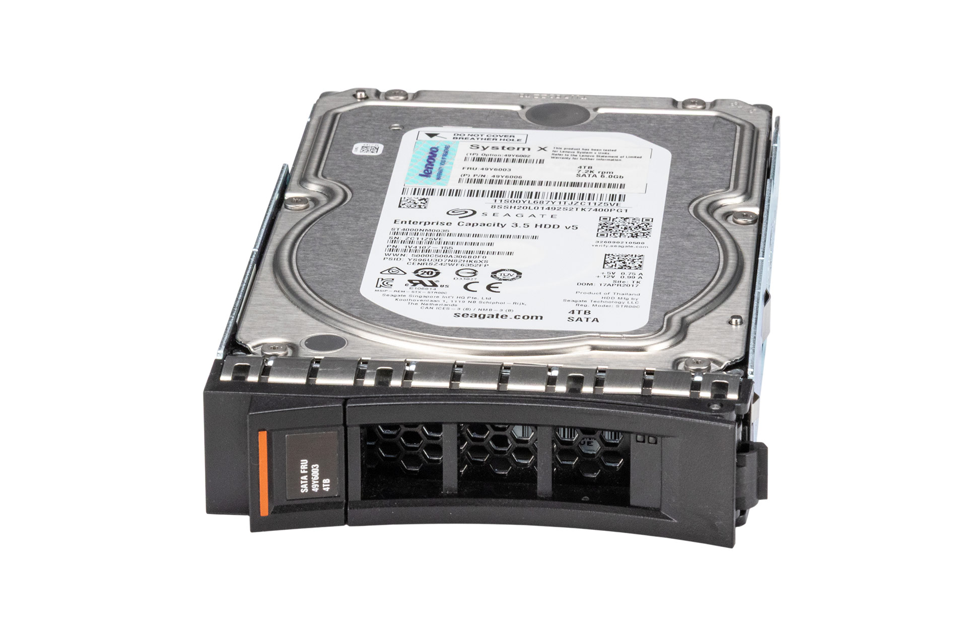 Lenovo 4TB 6G SATA HDD 7.2K, 3.5 Zoll LFF Festplatte für Server