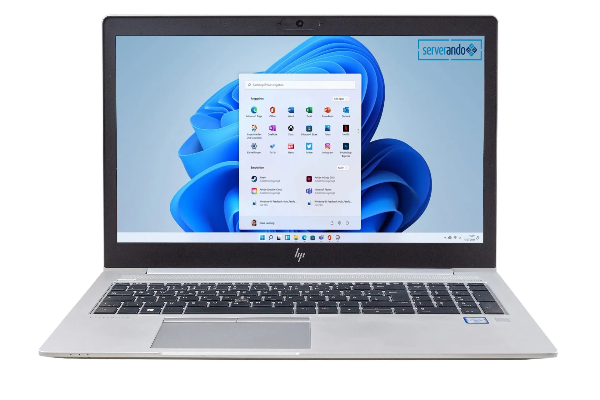 HP EliteBook 850 G5, i5-8350U 1.7GHz, 4-Core, 8GB PC4, 256GB NVMe SSD, 15.6 Zoll, Win11Pro