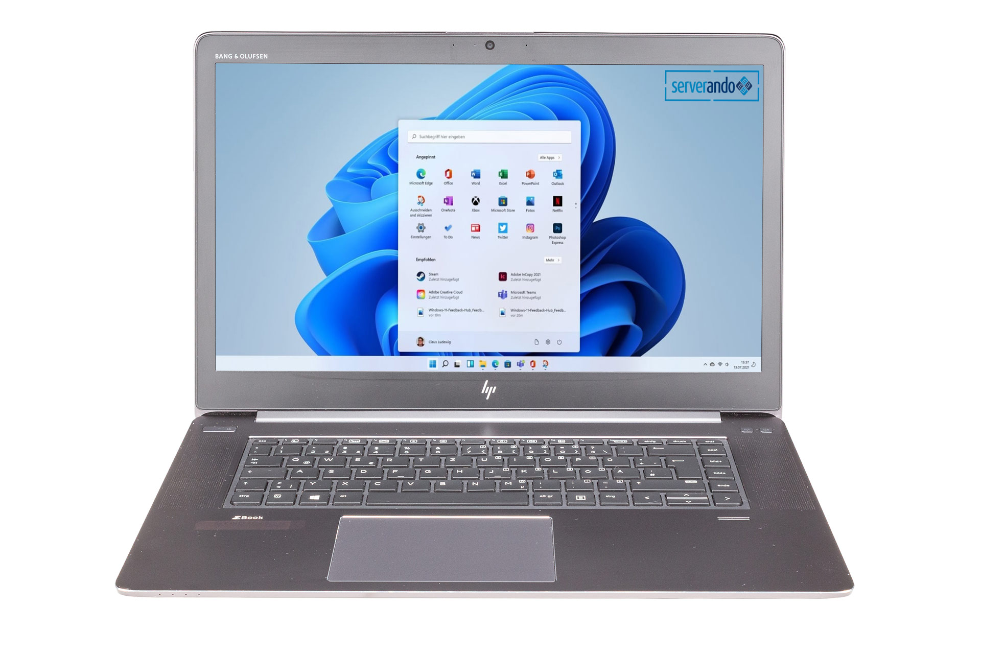 HP ZBook Studio G4 MWS, i7-7820HQ 2.9GHz 4-Core, 32GB DDR4, 256GB + 512GB NVMe SSD, 15.6 Zoll, Win11Pro, B-Ware