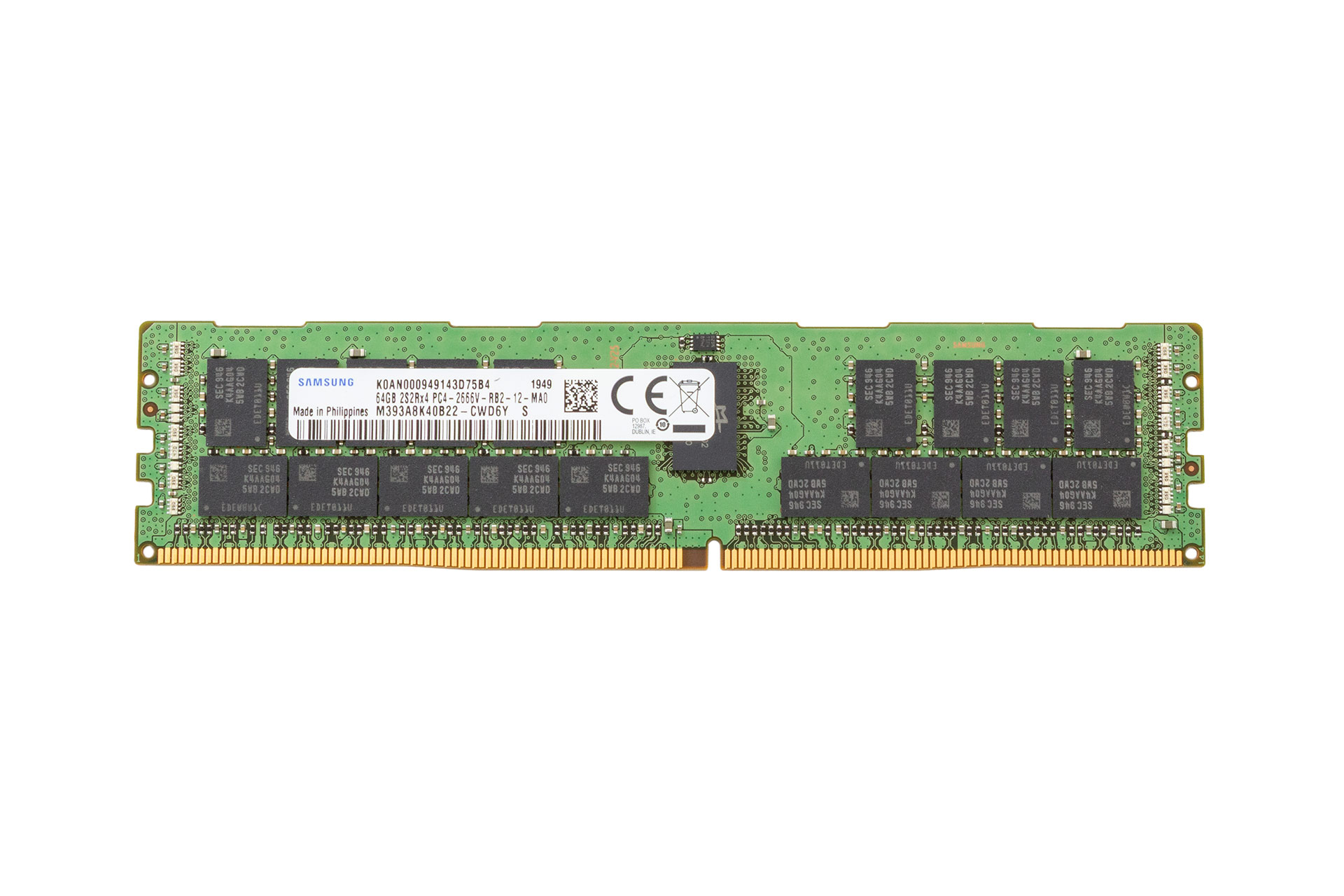 SAMSUNG RAM 64GB 2SRX4 (4Rx4) PC4-2666V-R