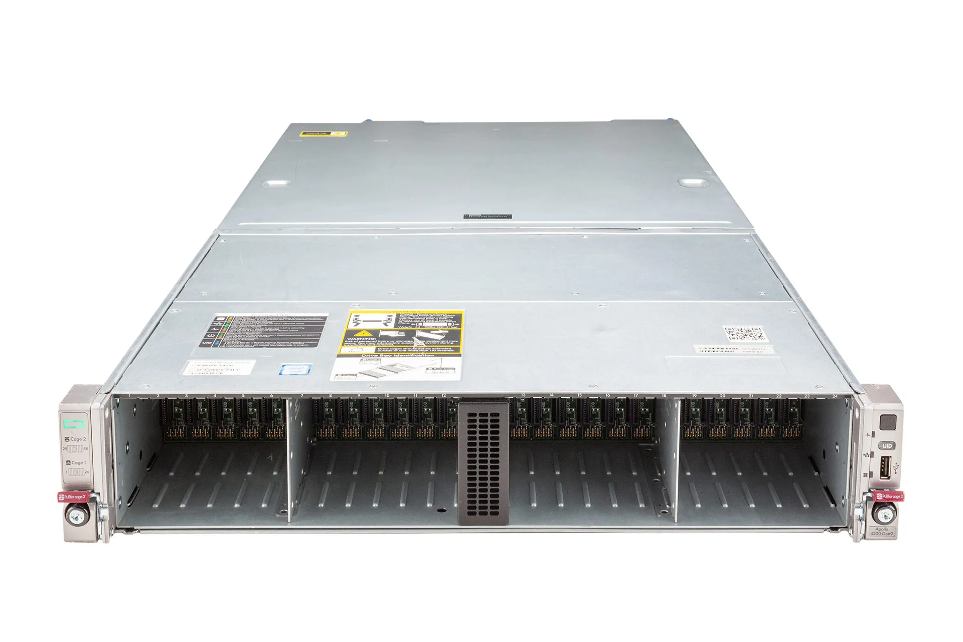 HPE Apollo 4200 XL420 Gen9 Rack Server, 1x E5-2680v4 2.40GHz, 14-Core, noRAM, 48xSFF, P840ar/2GB