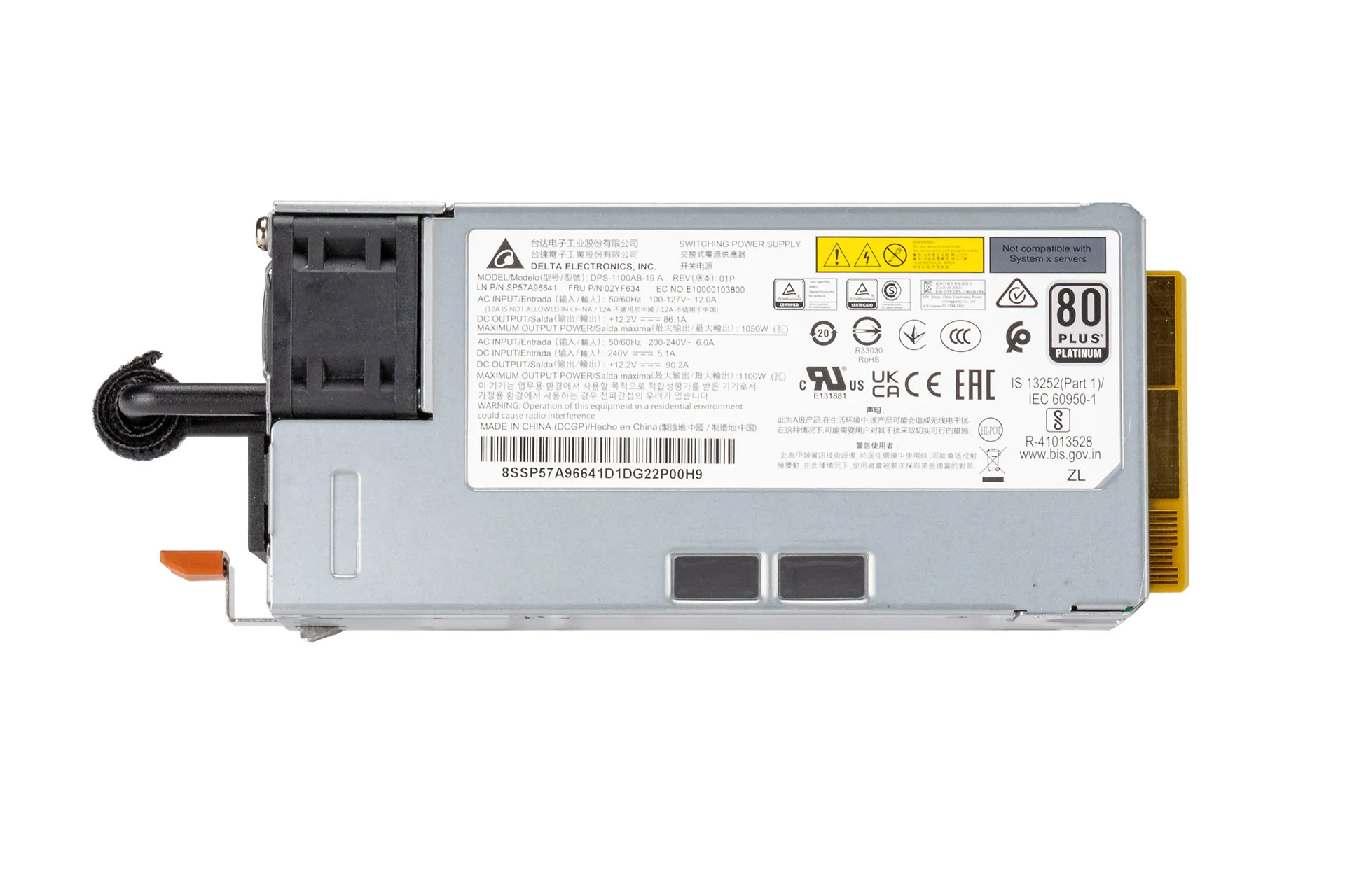 Lenovo PSU 1100W ThinkSystem Platinum v2 Hot Swap Netzteil Lenovo PSU 1100W ThinkSystem Platinum v2 Hot Swap Netzteil