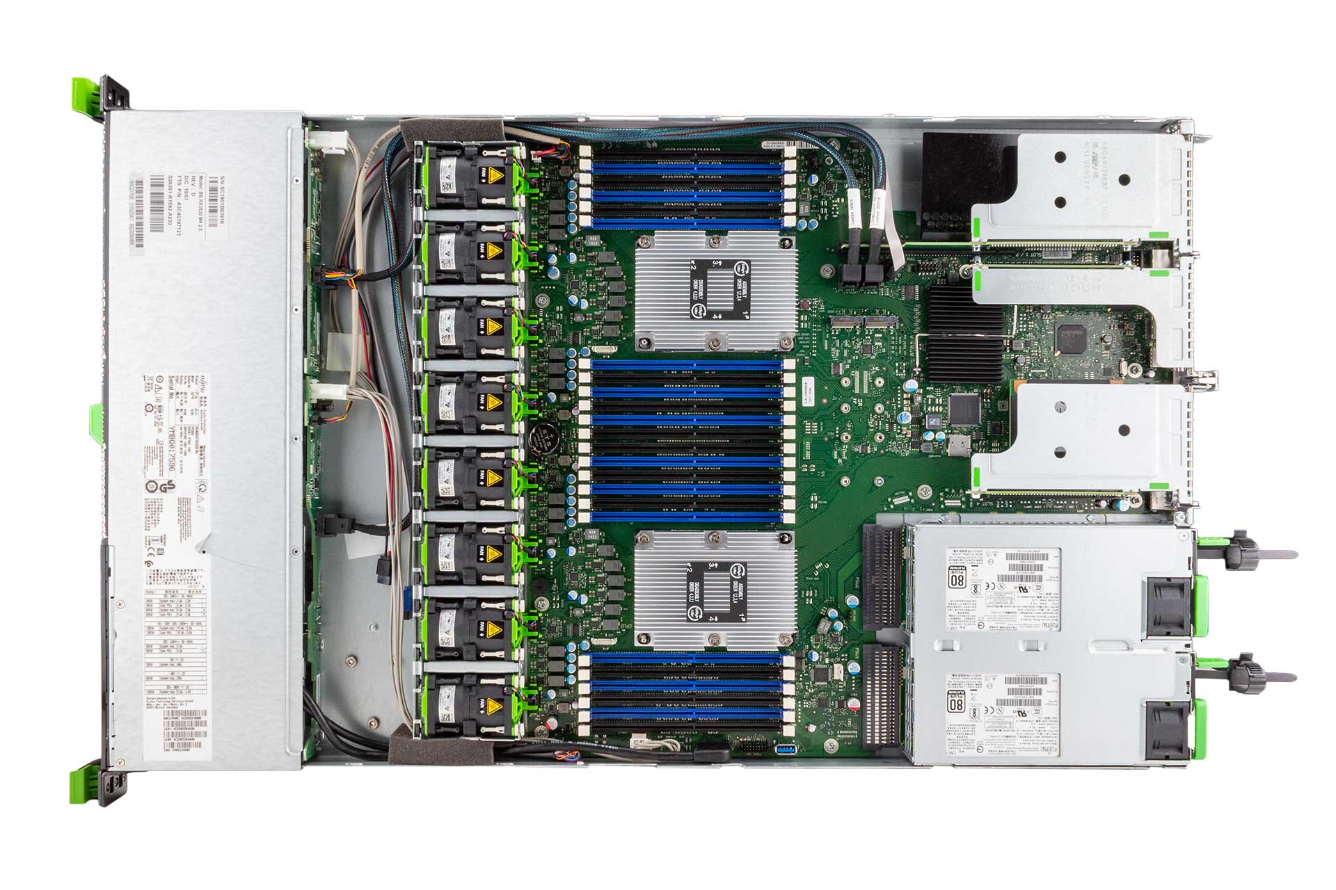 FUJITSU Primergy RX2530 M4 Rack Server, 2x Silver 4110 2.10GHz, 8-Core, noRAM, 8xSFF SATA, noRaid, 4P-GbE-i357