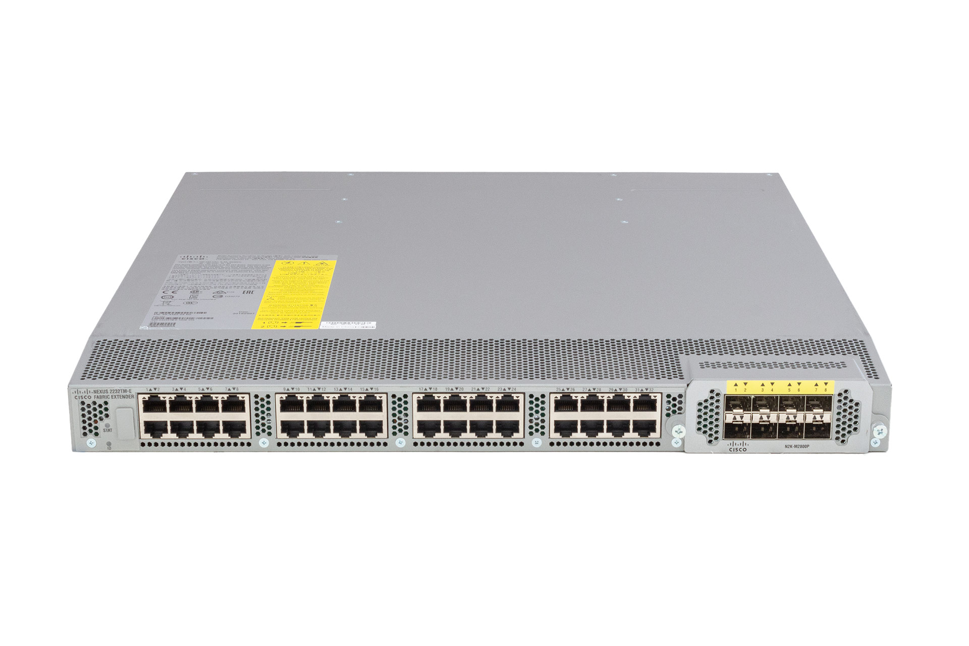 Cisco Switch Nexus 2232TM-E Fabric Extender, 32x10GbE RJ45, 8x10GbE SFP+, Fan, 2x400W, Port-Side-Out