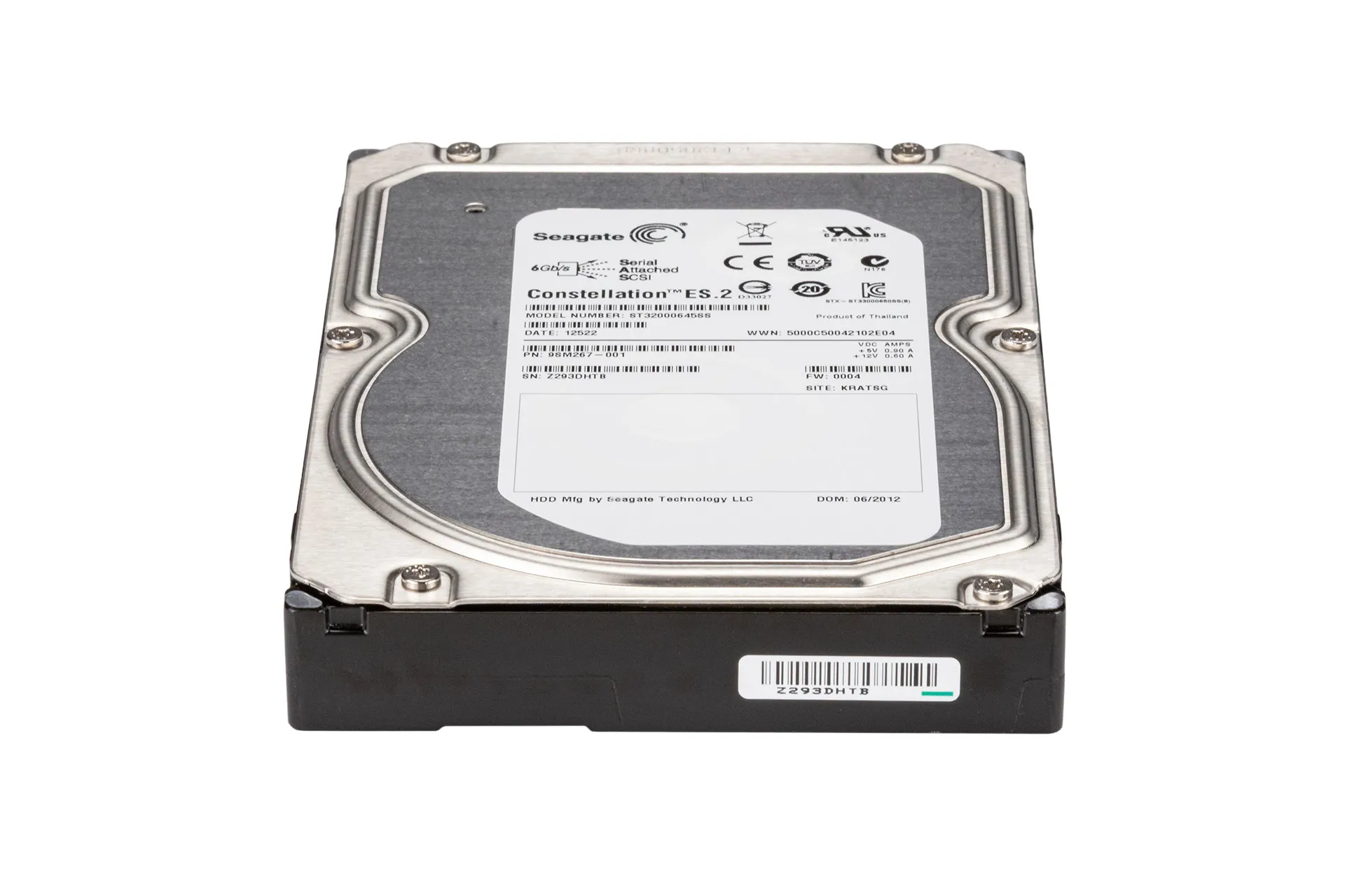 Seagate 2TB 6G SAS HDD 7.2k, 3.5 Zoll LFF Festplatte für Server, ST32000645SS Seagate 2TB 6G SAS HDD 7.2k, 3.5 Zoll LFF Festplatte für Server, ST32000645SS