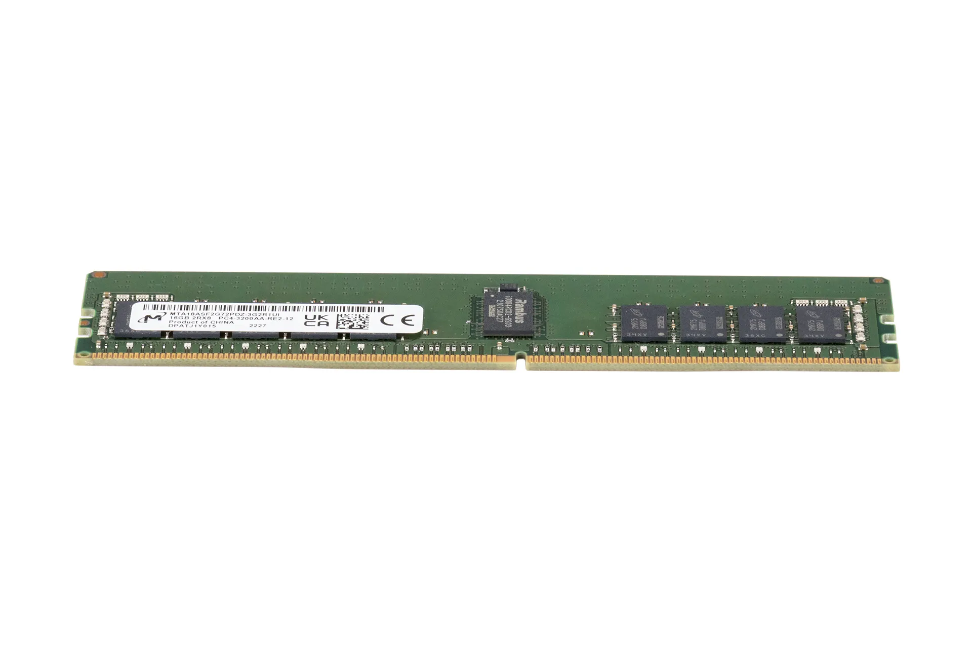 Micron 16GB DDR4 RAM 2Rx8 PC4-3200AA regECC Micron 16GB DDR4 RAM 2Rx8 PC4-3200AA regECC