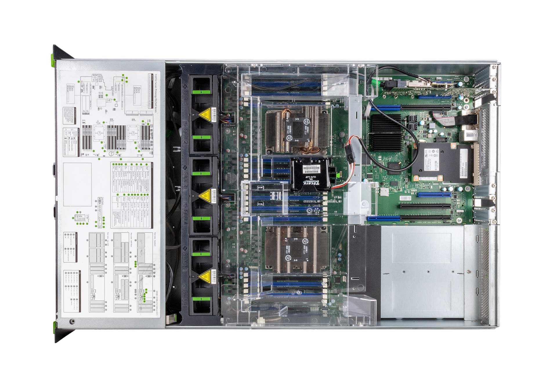 Fujitsu RX2540 M4 Rack Server, 2x Silver 4110 2.10GHz, 8-Core, noRAM, 8x SFF, EP400i