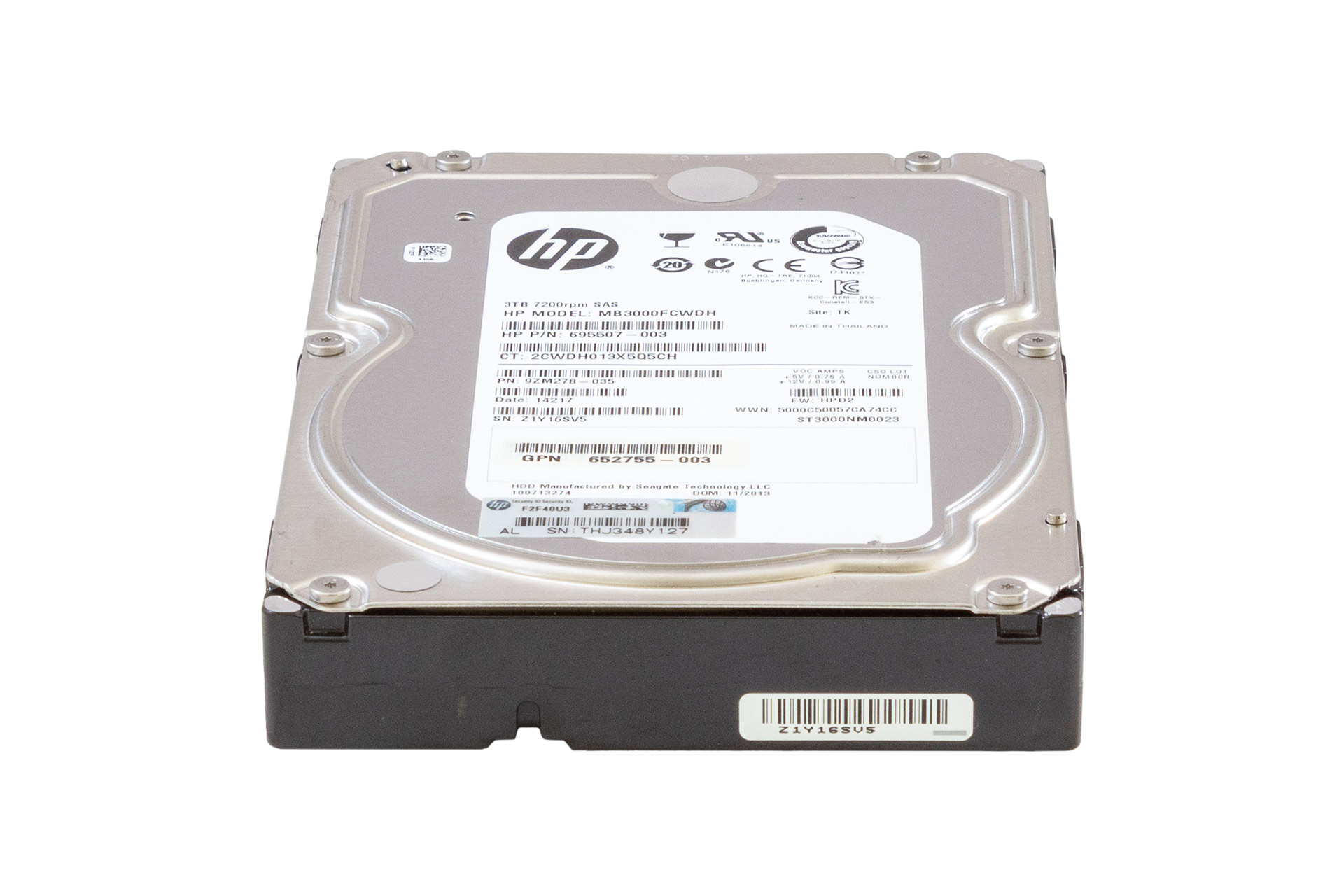 HPE HDD 3TB 6G SAS 7.2k 3.5" LFF Festplatte, ST3000NM0023, ohne Carrier