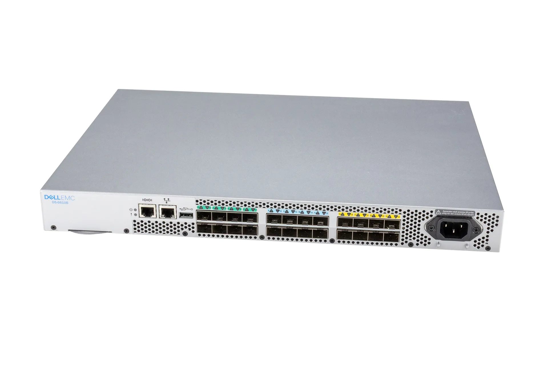 Dell Brocade DS-6610B SAN Switch, 24x 32G SFP (8 ports active), no licence