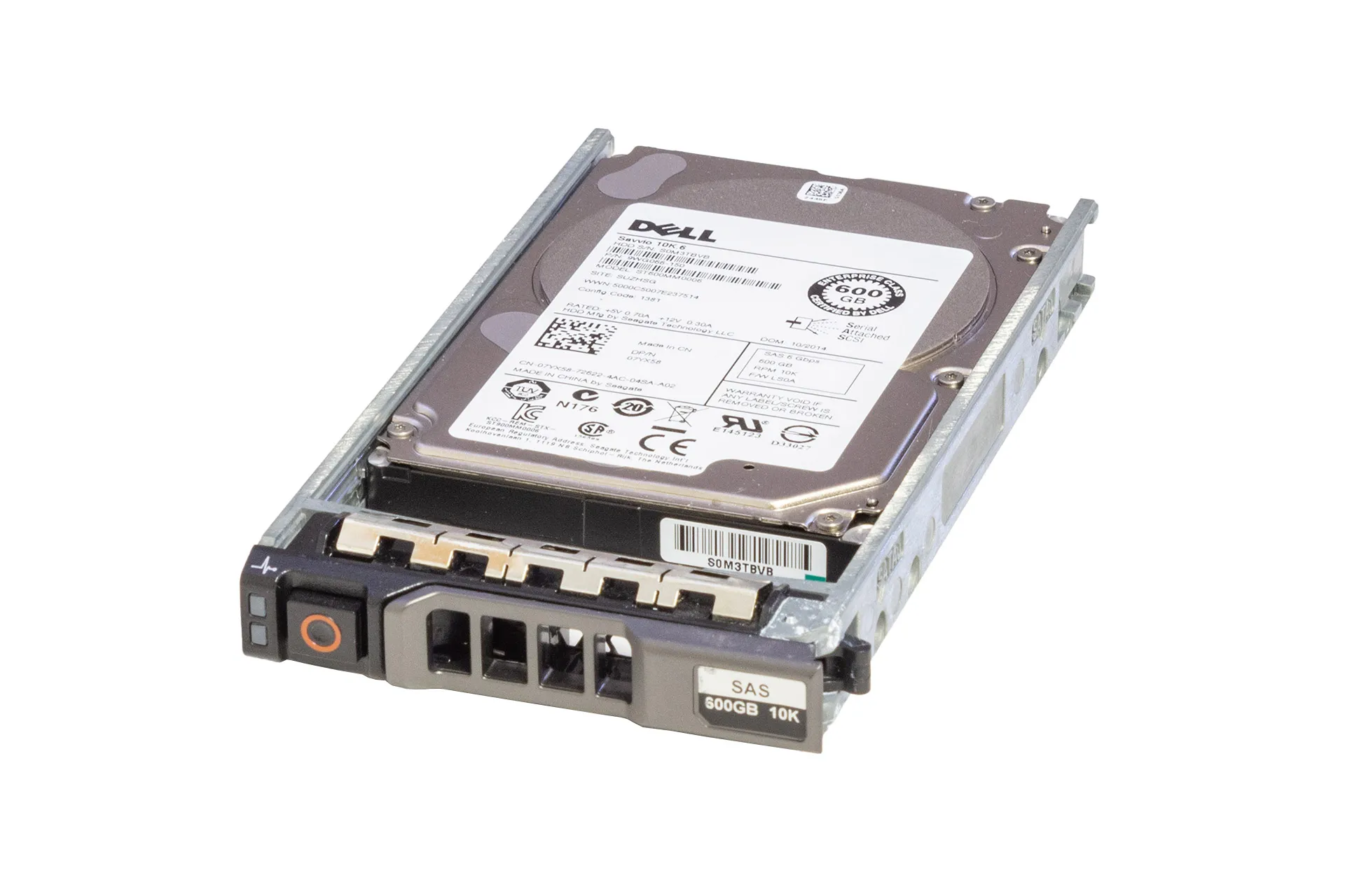 07YX58 DELL HDD 600GB 6G SAS 10k 2.5", cover