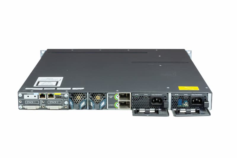 Cisco Switch Catalyst WS-C3750X-24T-L, stackable (2x Port), 24x GbE RJ45, 4xGbE SFP, 2x 350W