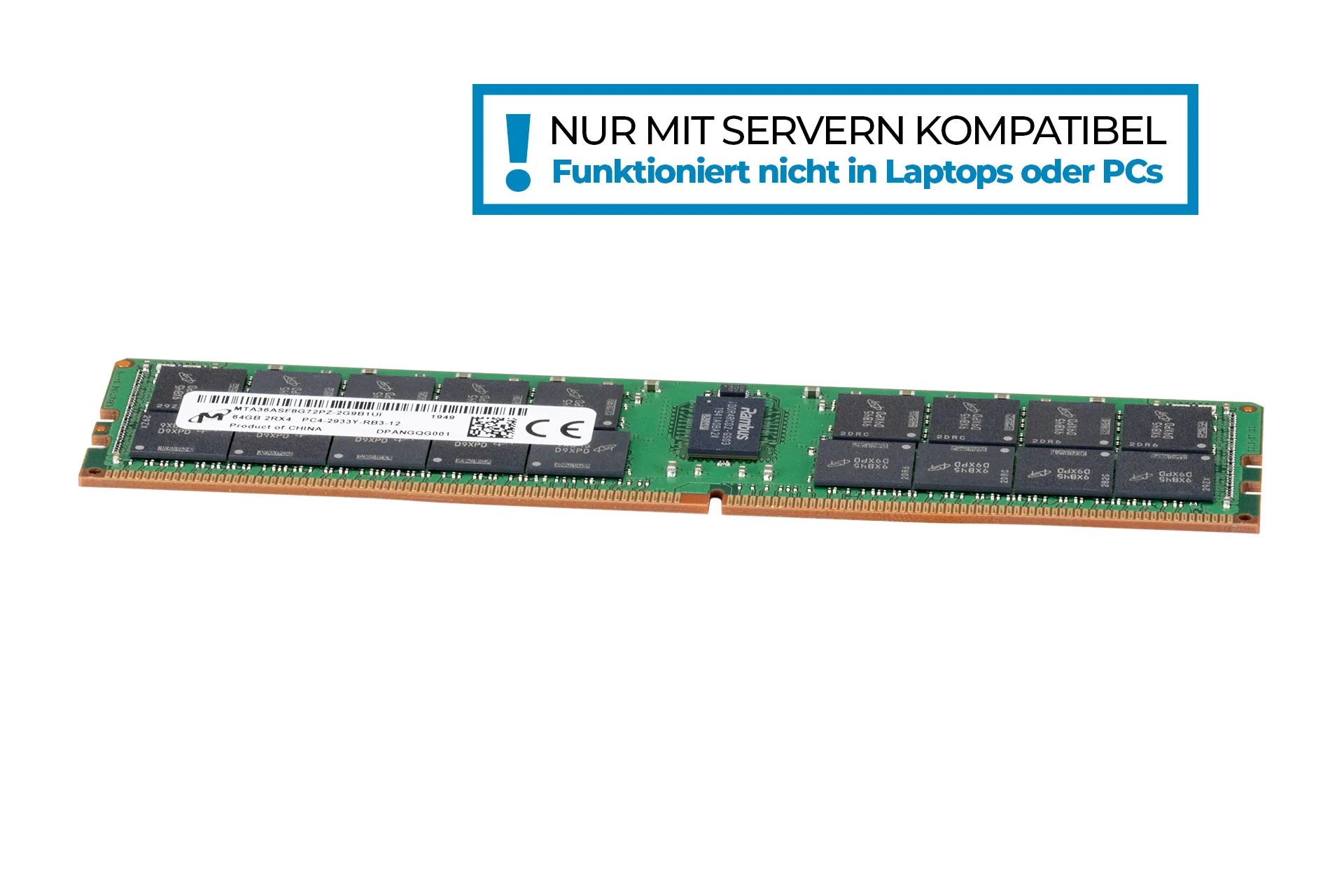 Micron 64GB GB DDR4 RAM 2Rx4 PC4-2933Y-RB3 regECC Micron 64GB GB DDR4 RAM 2Rx4 PC4-2933Y-RB3 regECC