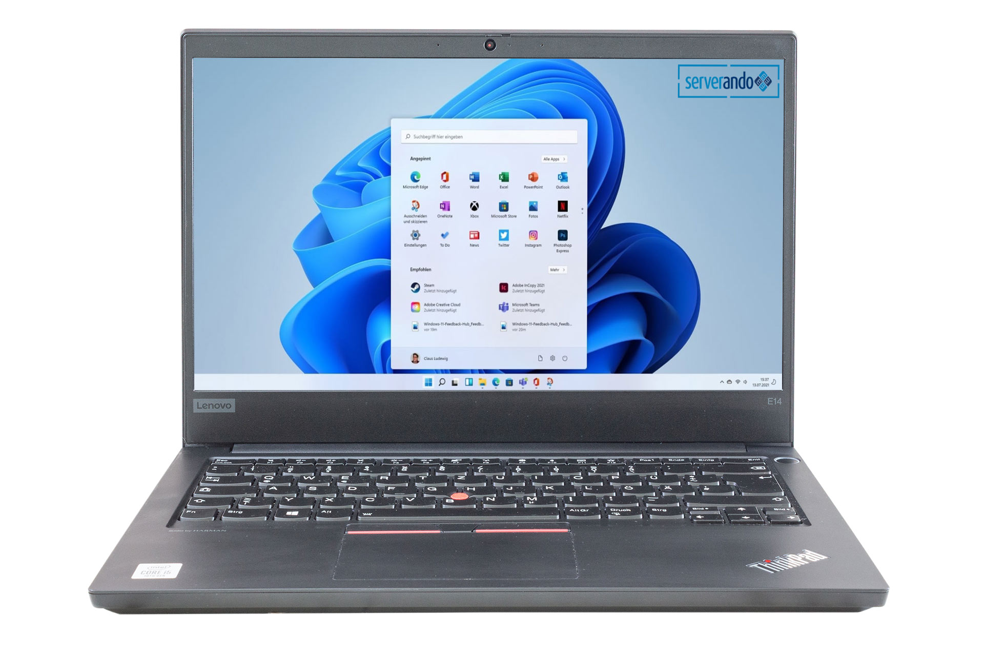 Lenovo ThinkPad E14, i5-10210U 1.6GHz, 4-Core, 8GB PC4, 14 Zoll, 256GB NVMe, Win10Pro, B-Ware